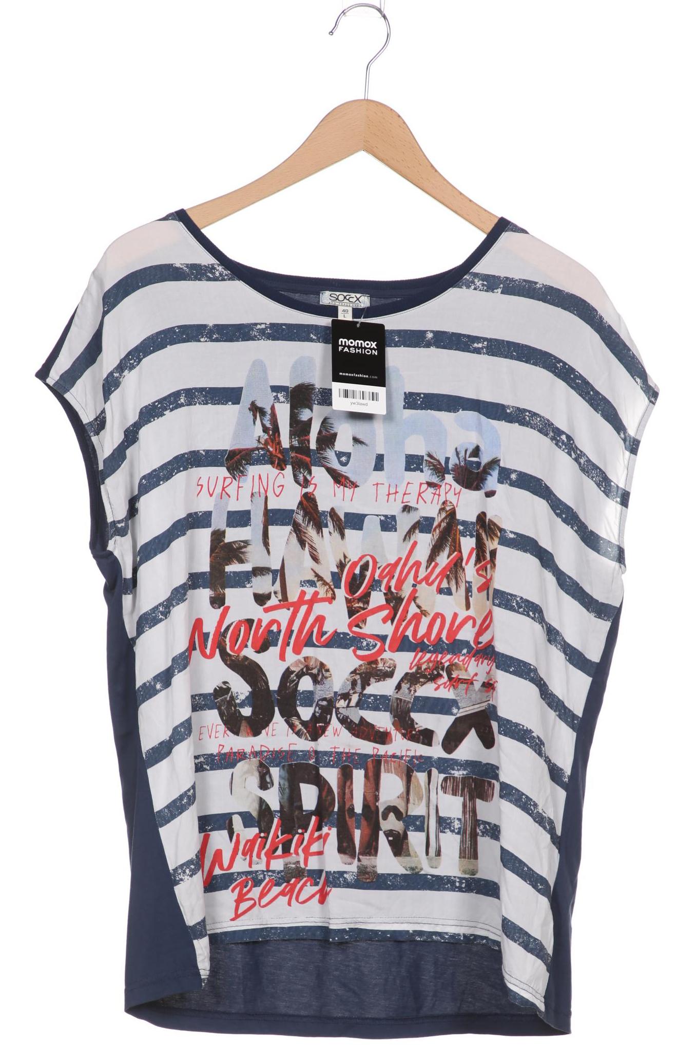 

Soccx Damen T-Shirt, blau, Gr. 40