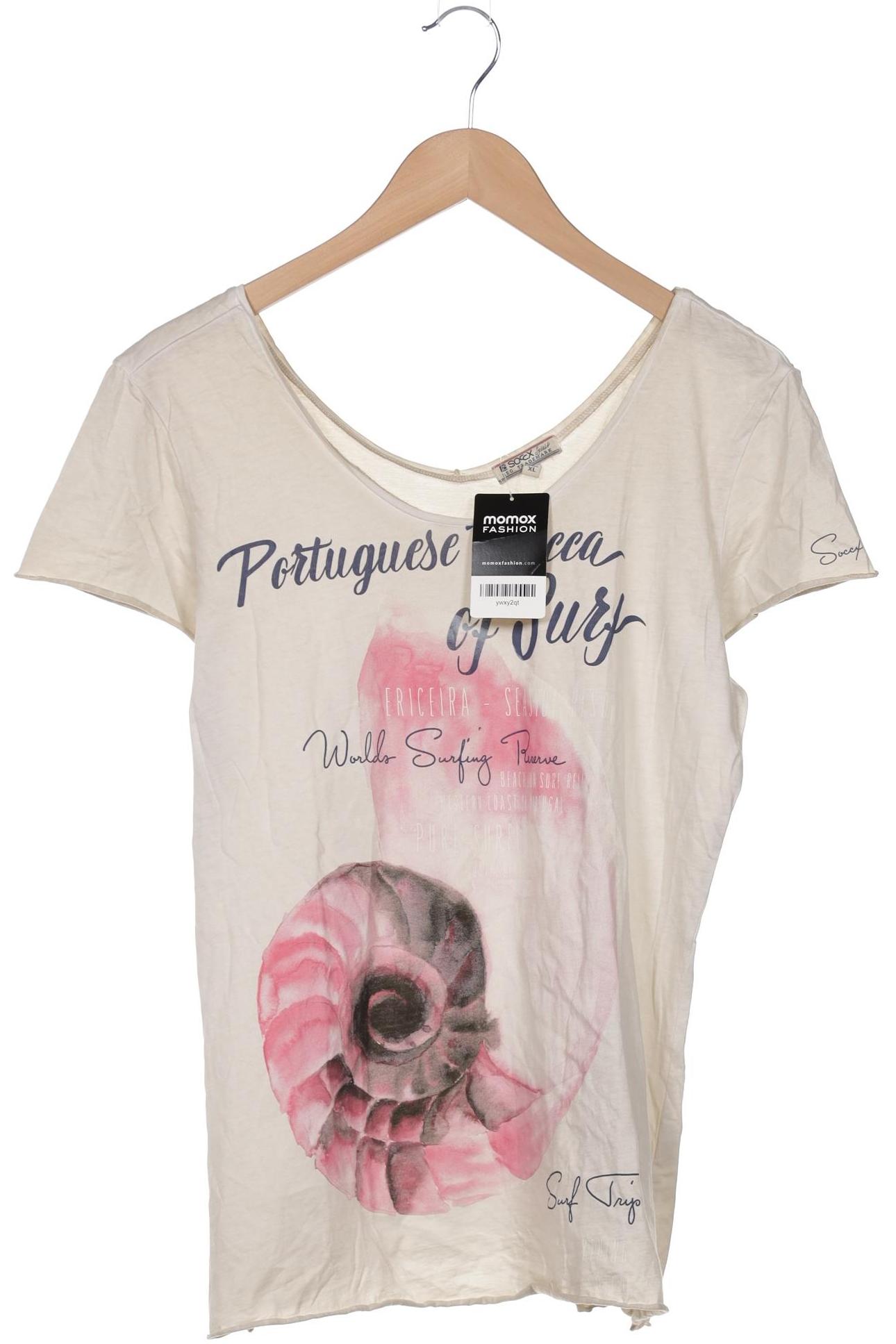 

Soccx Damen T-Shirt, cremeweiß, Gr. 42