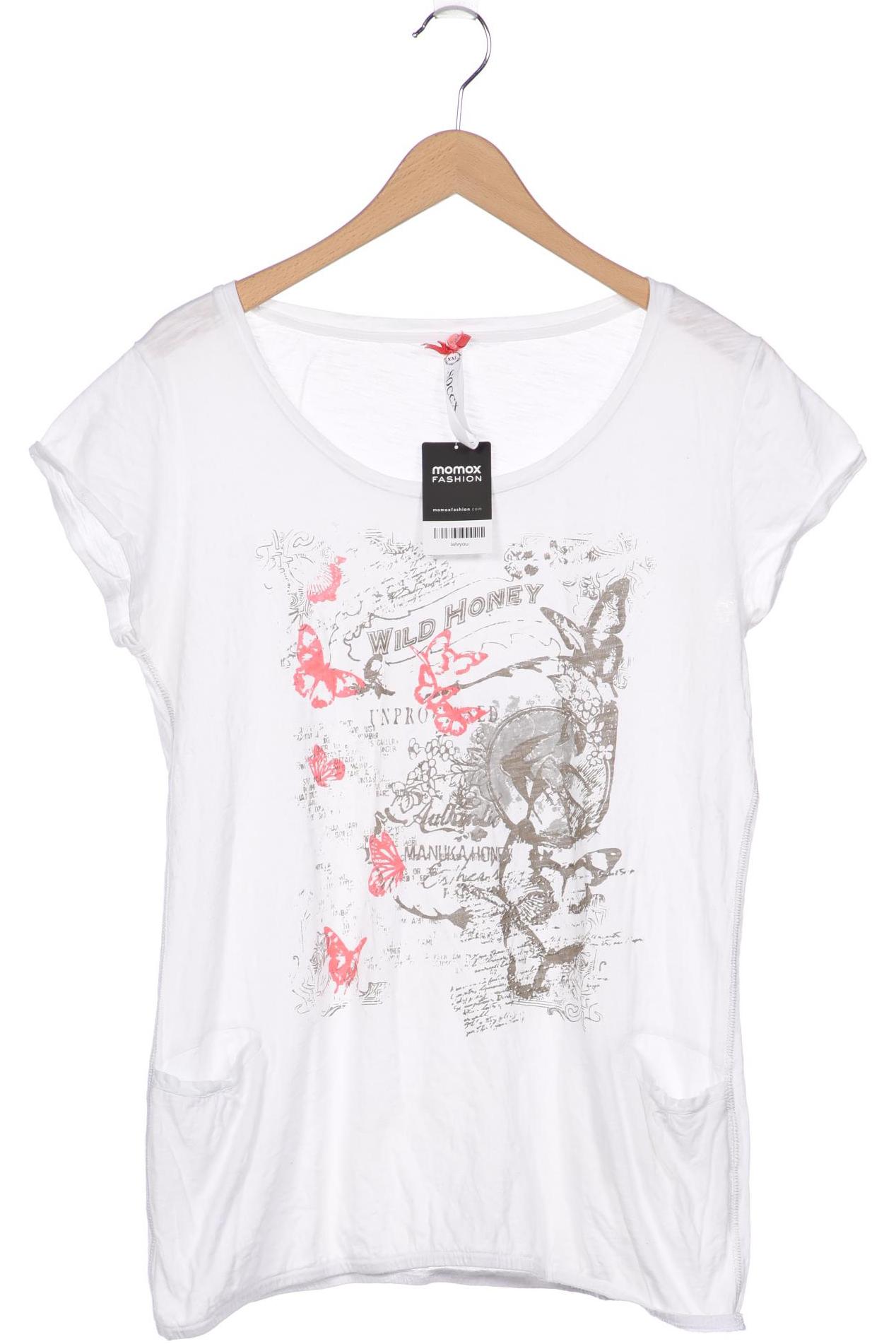 

Soccx Damen T-Shirt, weiß, Gr. 46