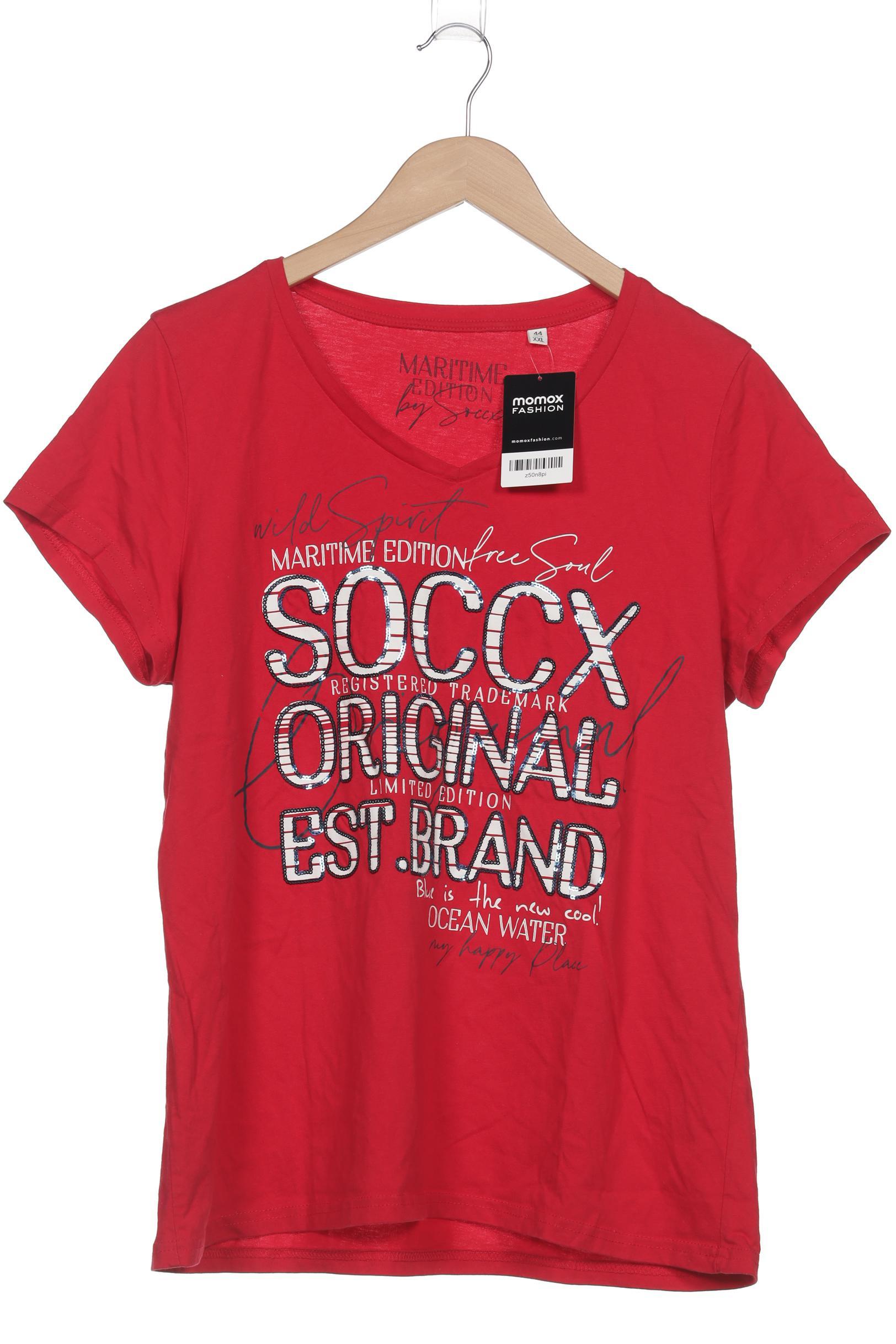 

Soccx Damen T-Shirt, rot, Gr. 44