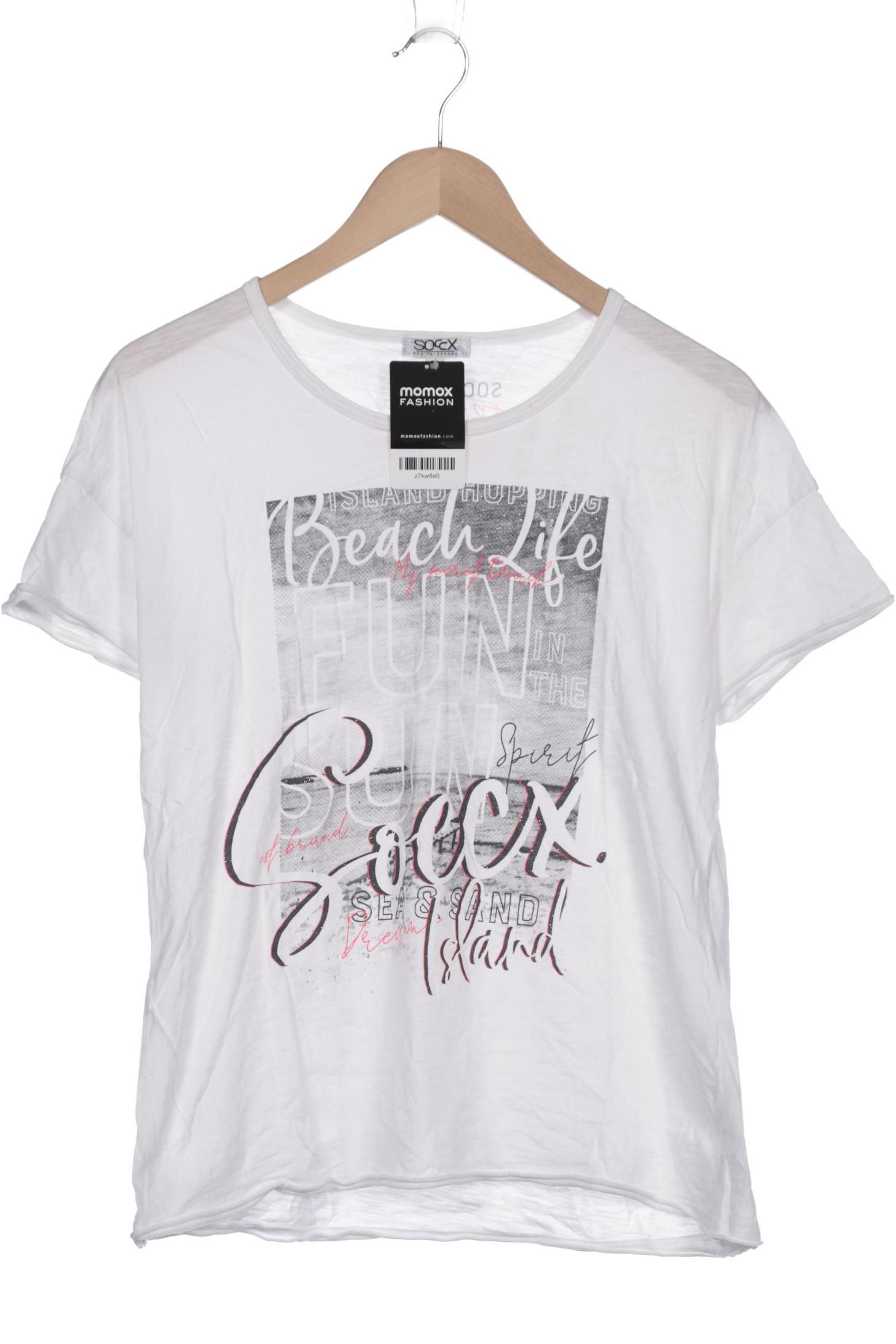 

SOCCX Damen T-Shirt, weiß