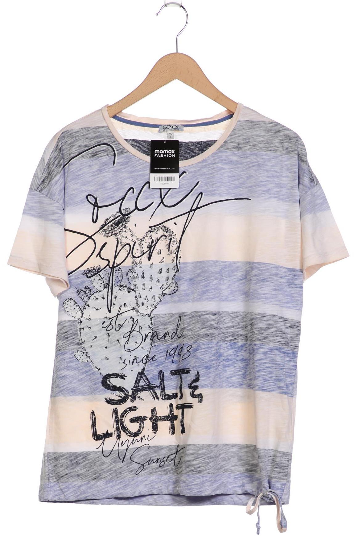 

Soccx Damen T-Shirt, blau, Gr. 40