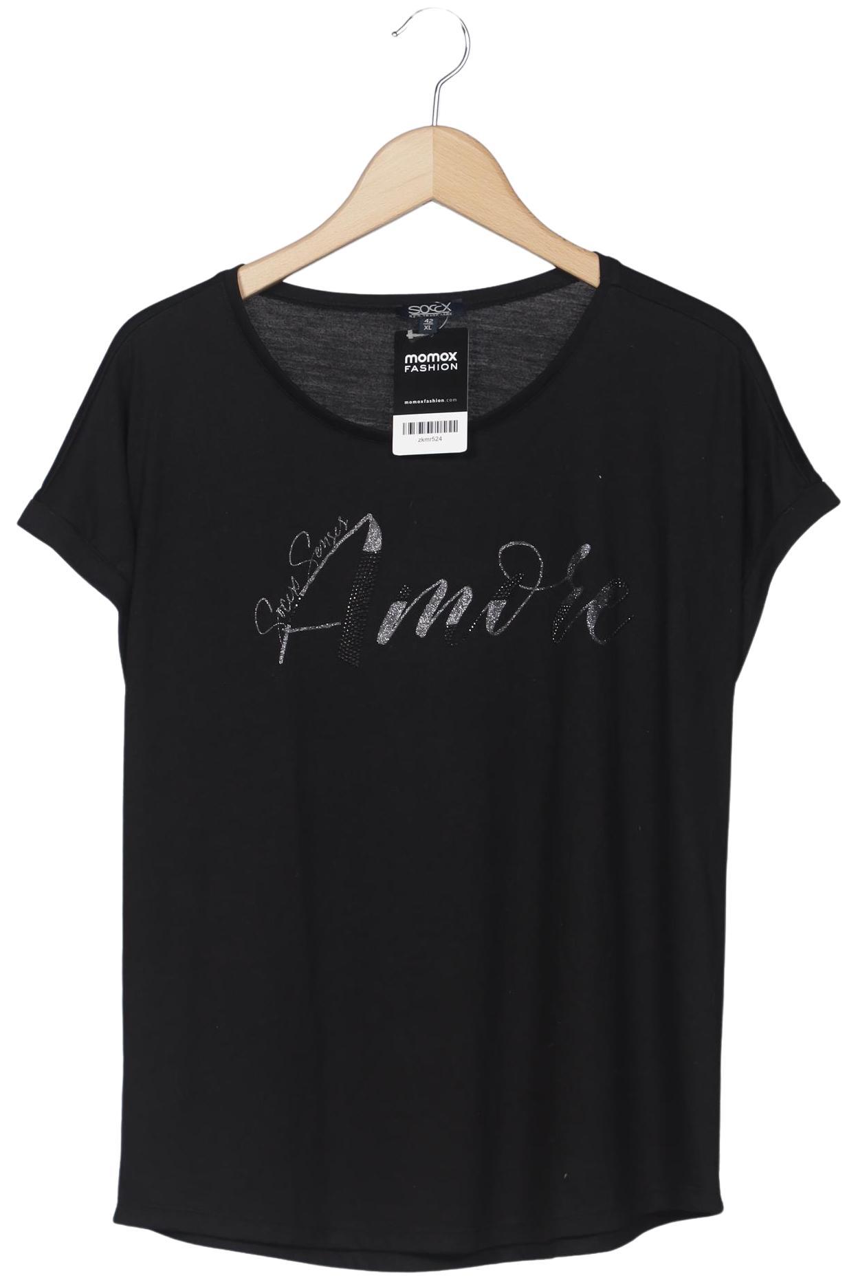 

Soccx Damen T-Shirt, schwarz, Gr. 42