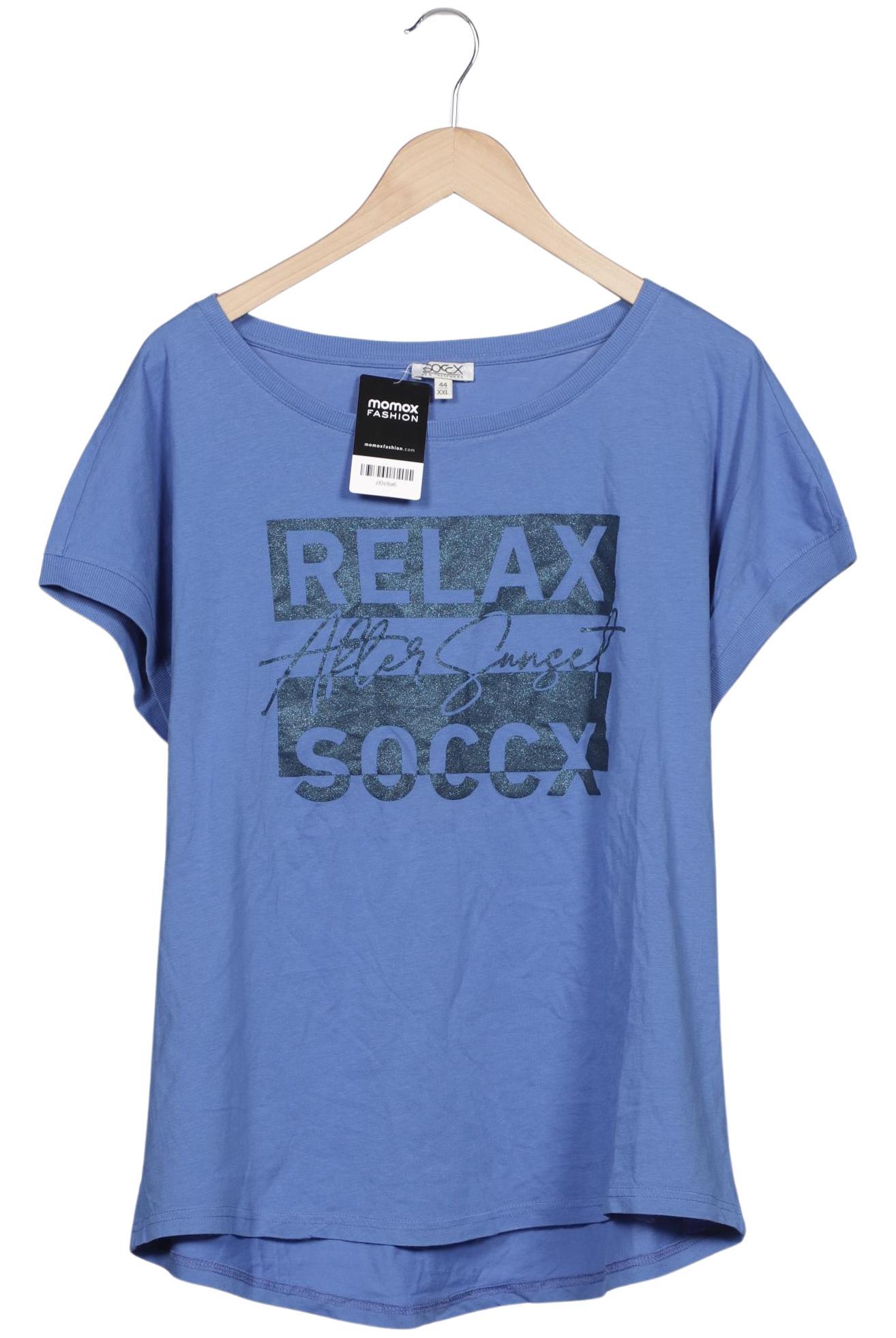 

Soccx Damen T-Shirt, blau, Gr. 44