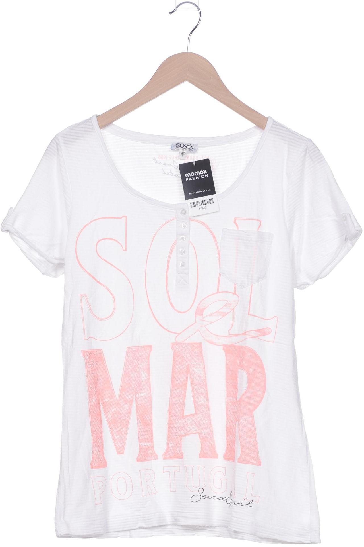 

Soccx Damen T-Shirt, weiß, Gr. 40