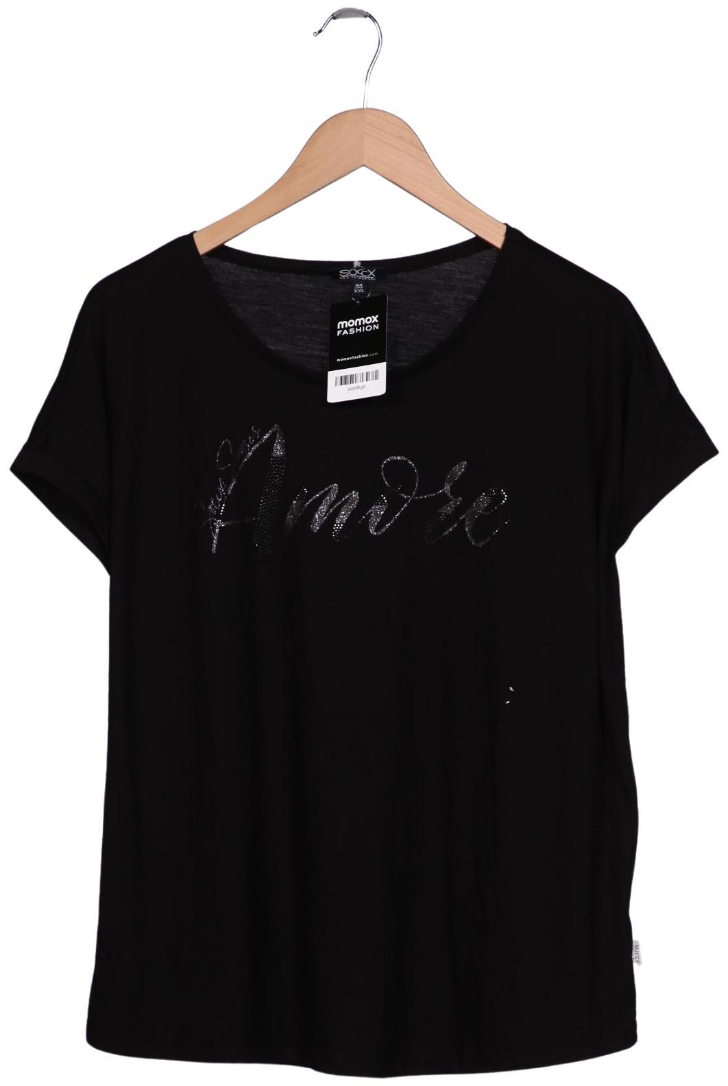 

Soccx Damen T-Shirt, schwarz, Gr. 44