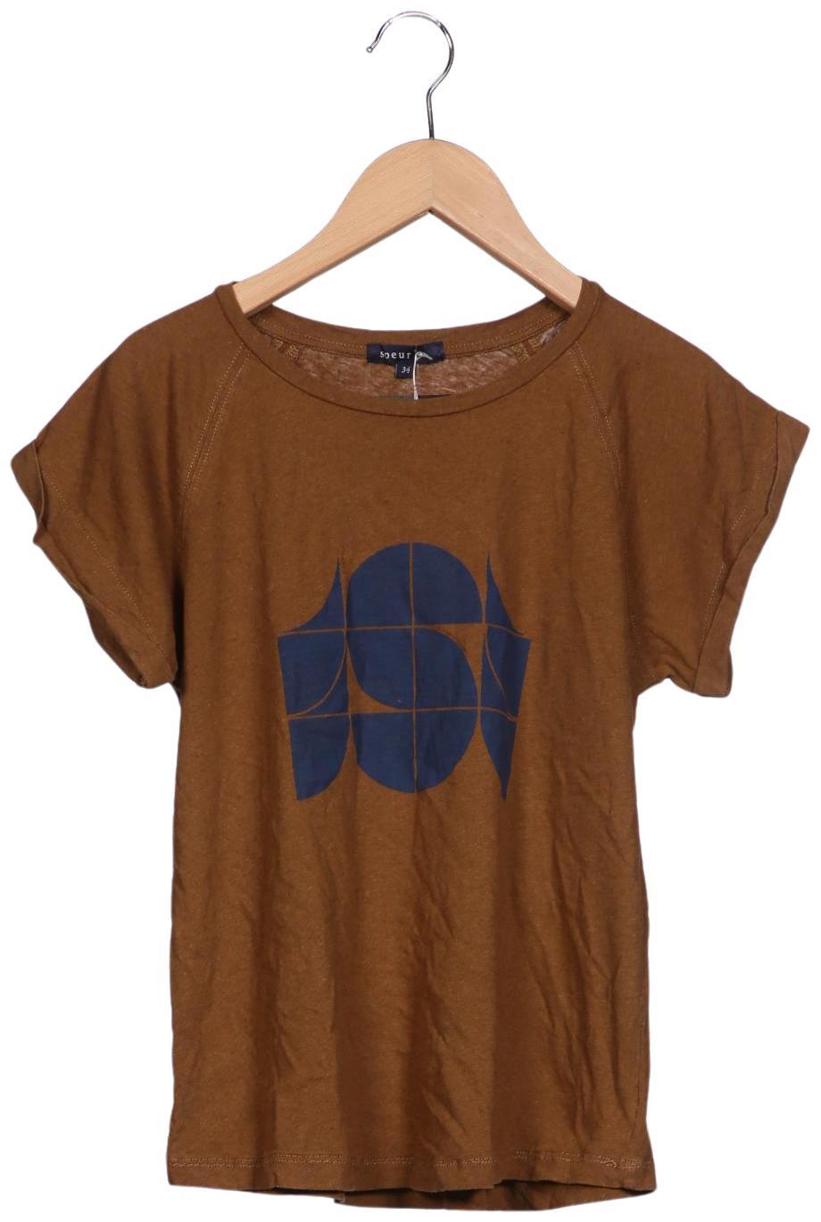 

soeur Damen T-Shirt, braun, Gr. 34