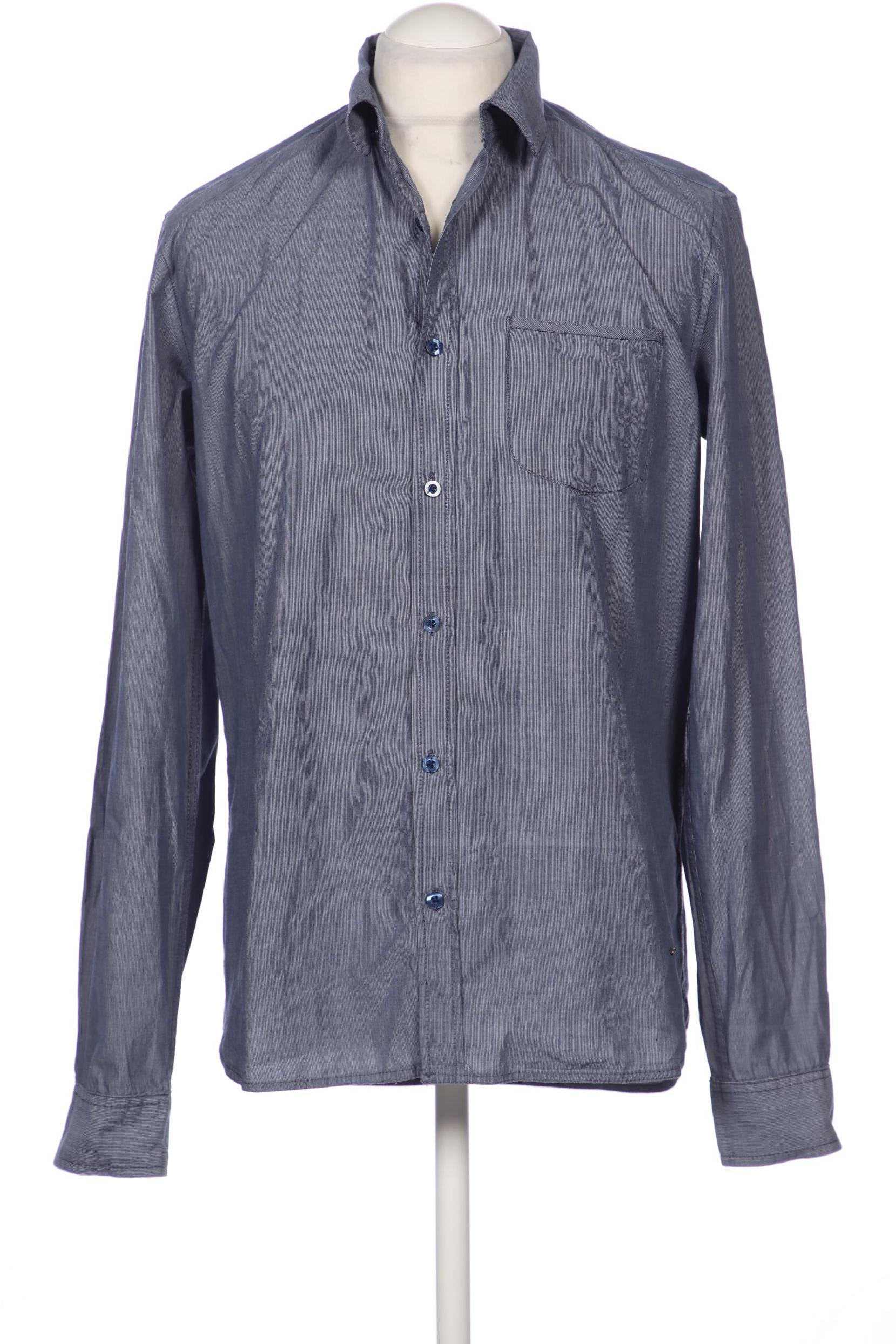 

Solid Herren Hemd, blau