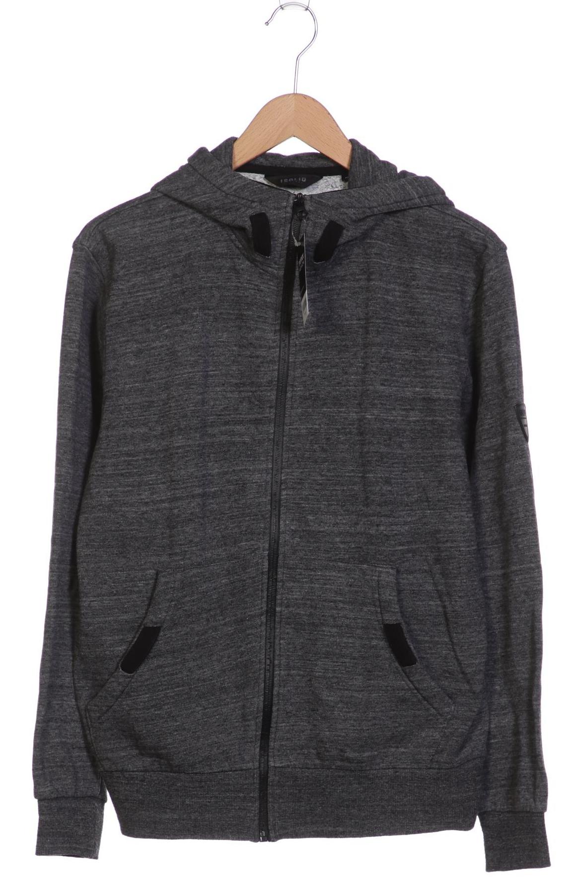 

Solid Herren Kapuzenpullover, grau