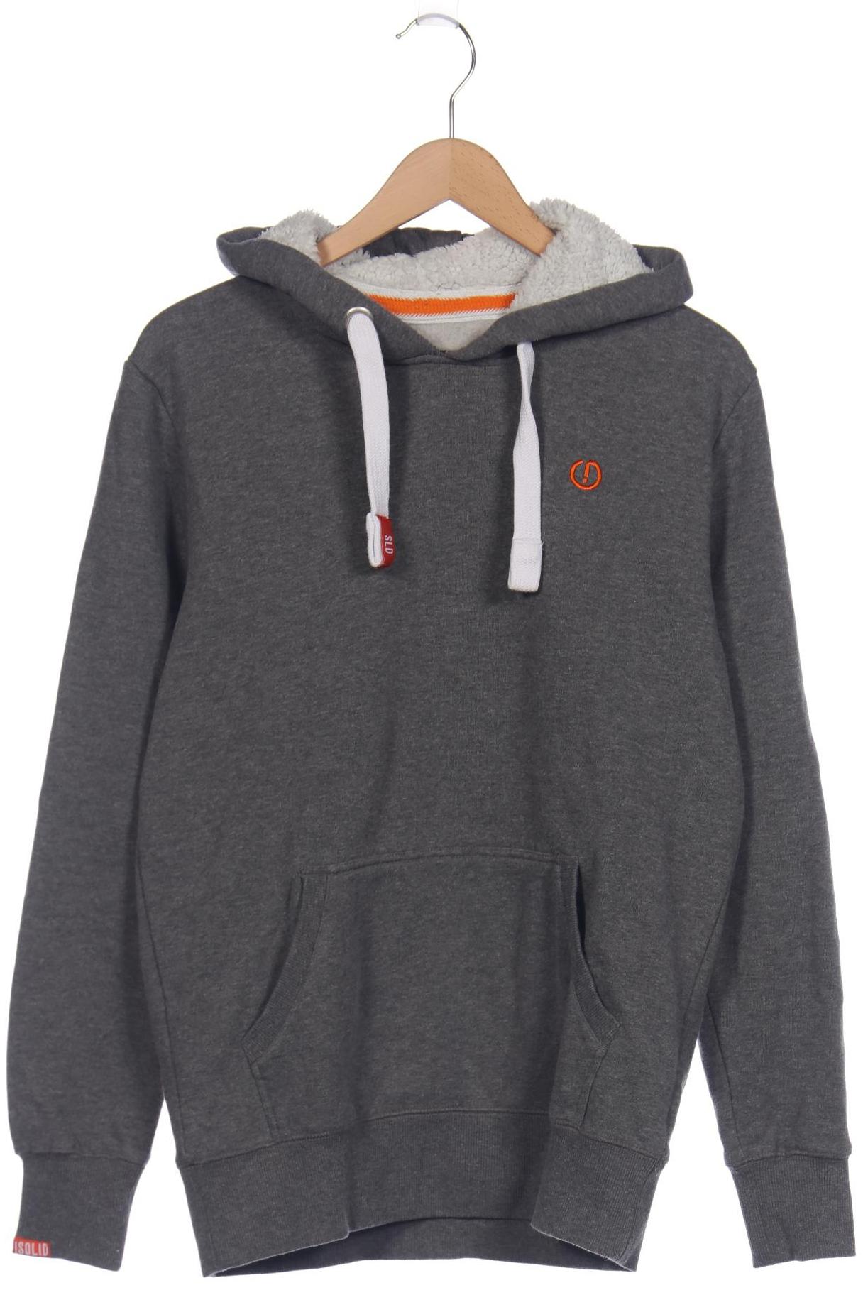 

Solid Herren Kapuzenpullover, grau