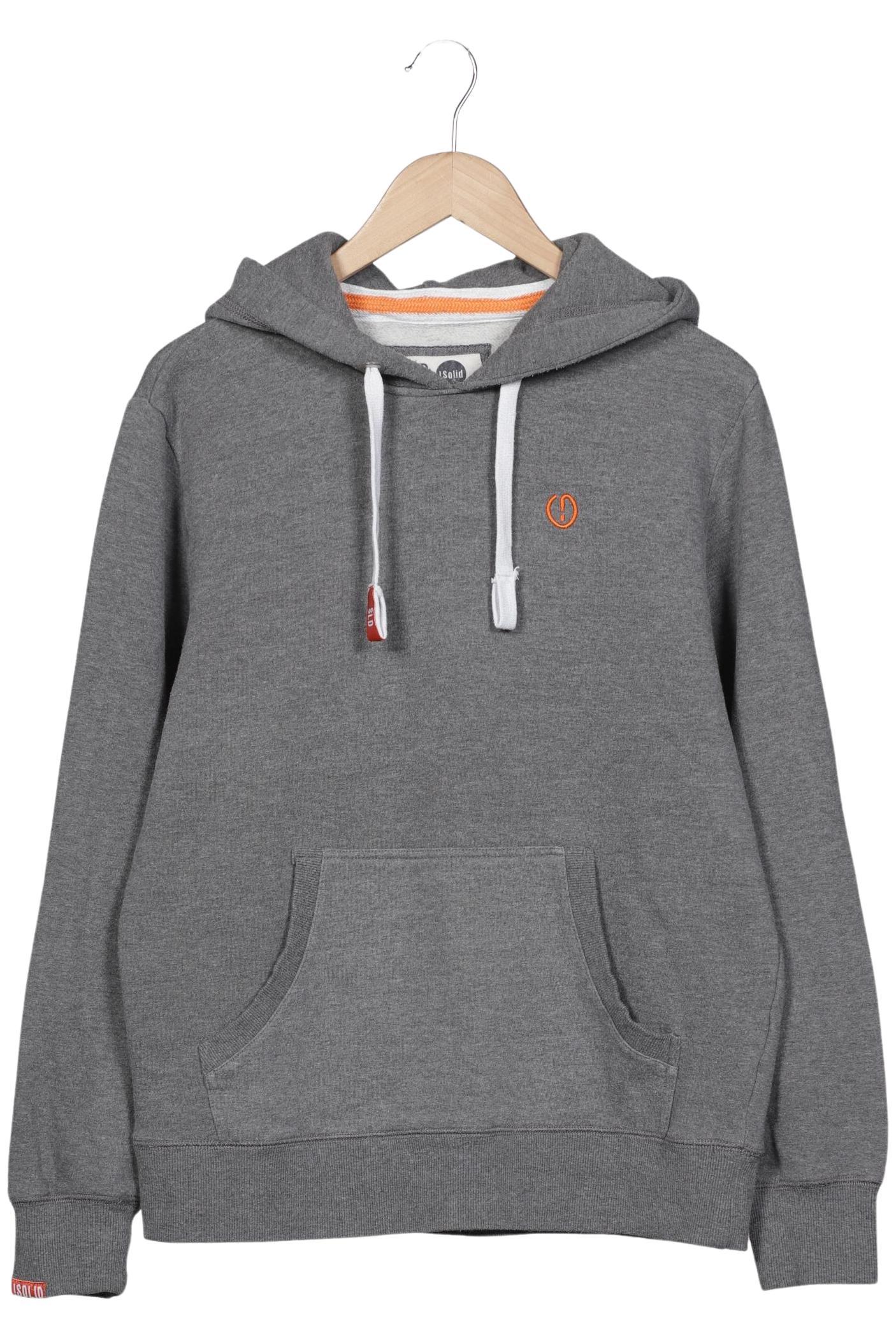 

Solid Herren Kapuzenpullover, grau, Gr. 52