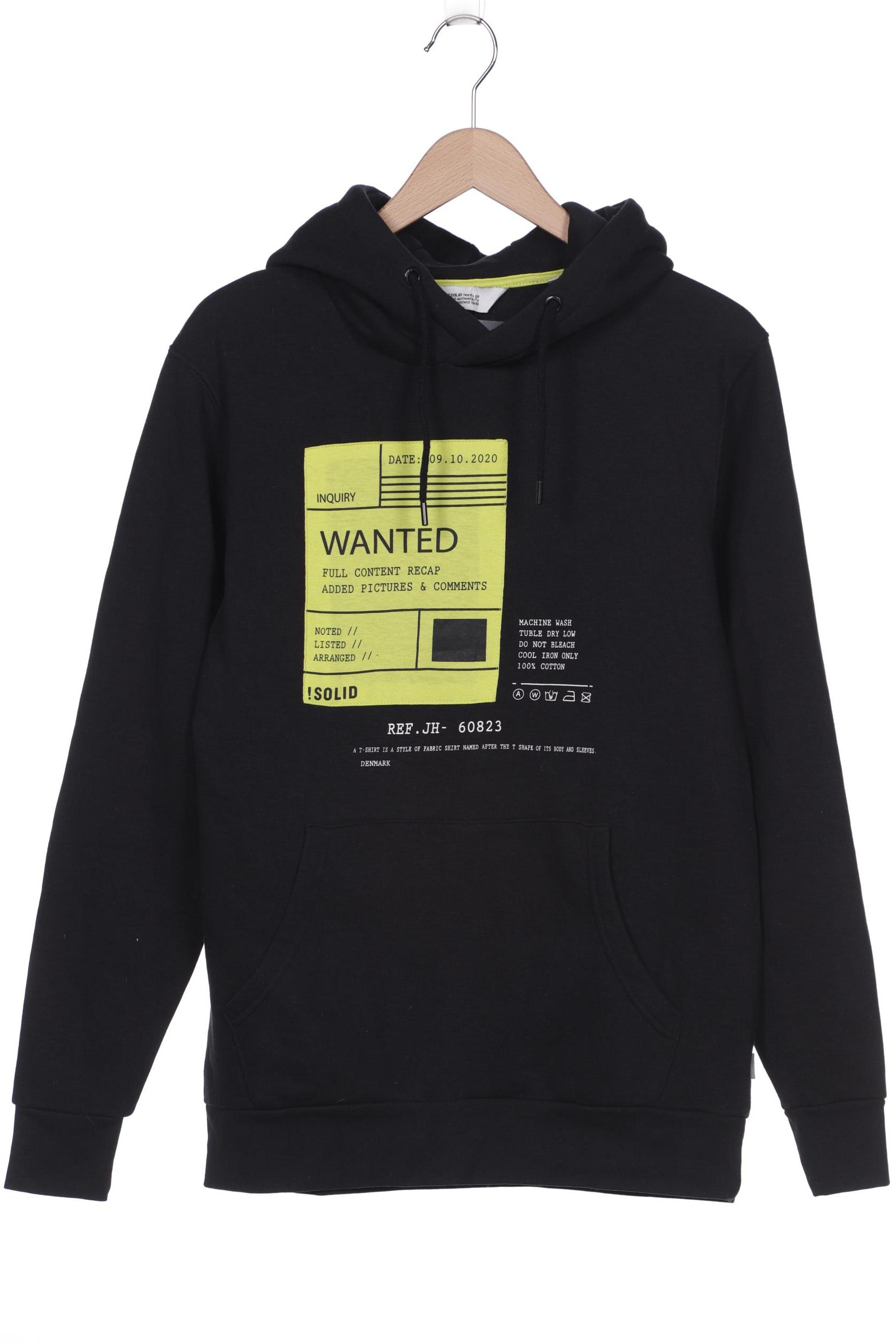 

Solid Herren Kapuzenpullover, schwarz