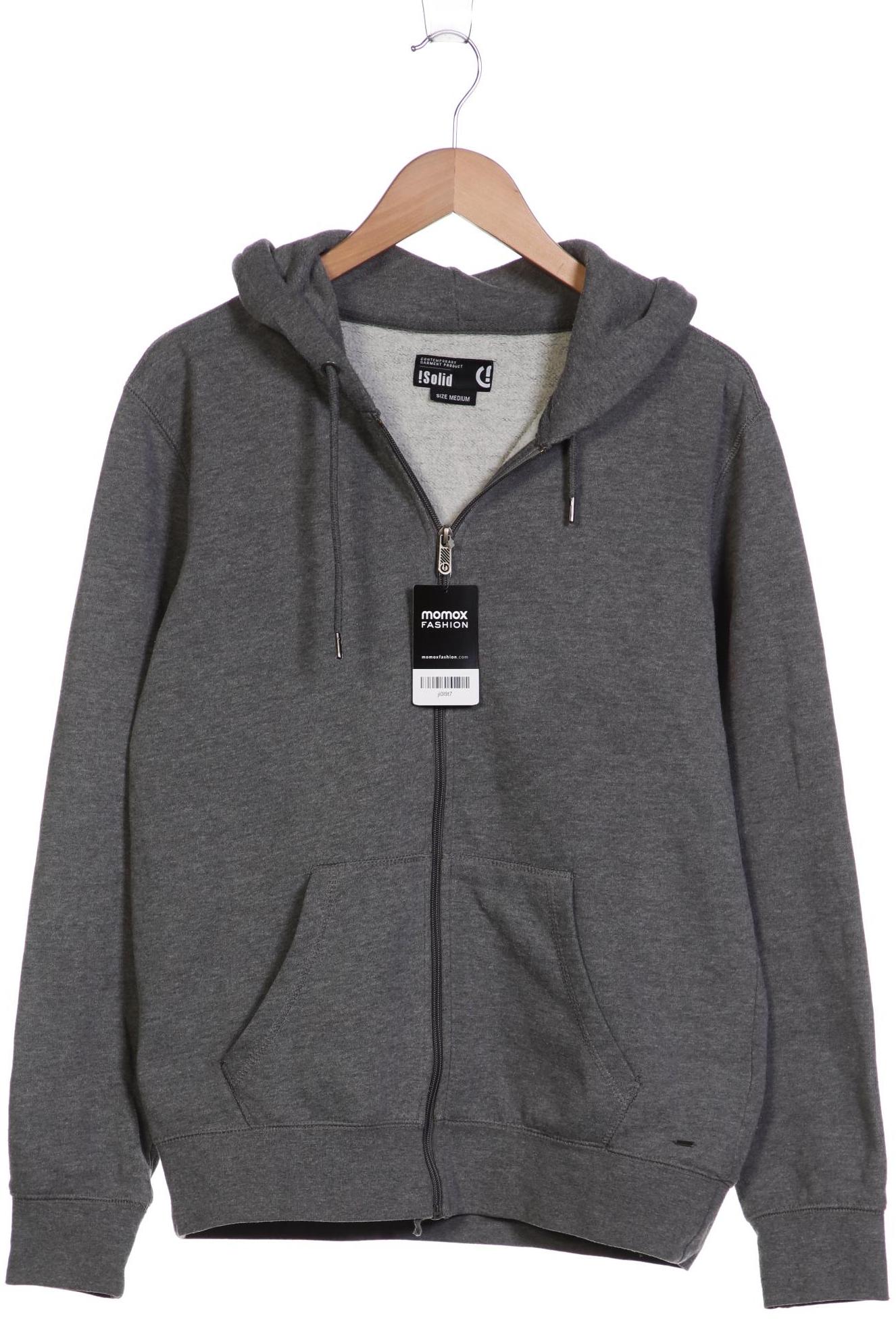 

Solid Herren Kapuzenpullover, grau