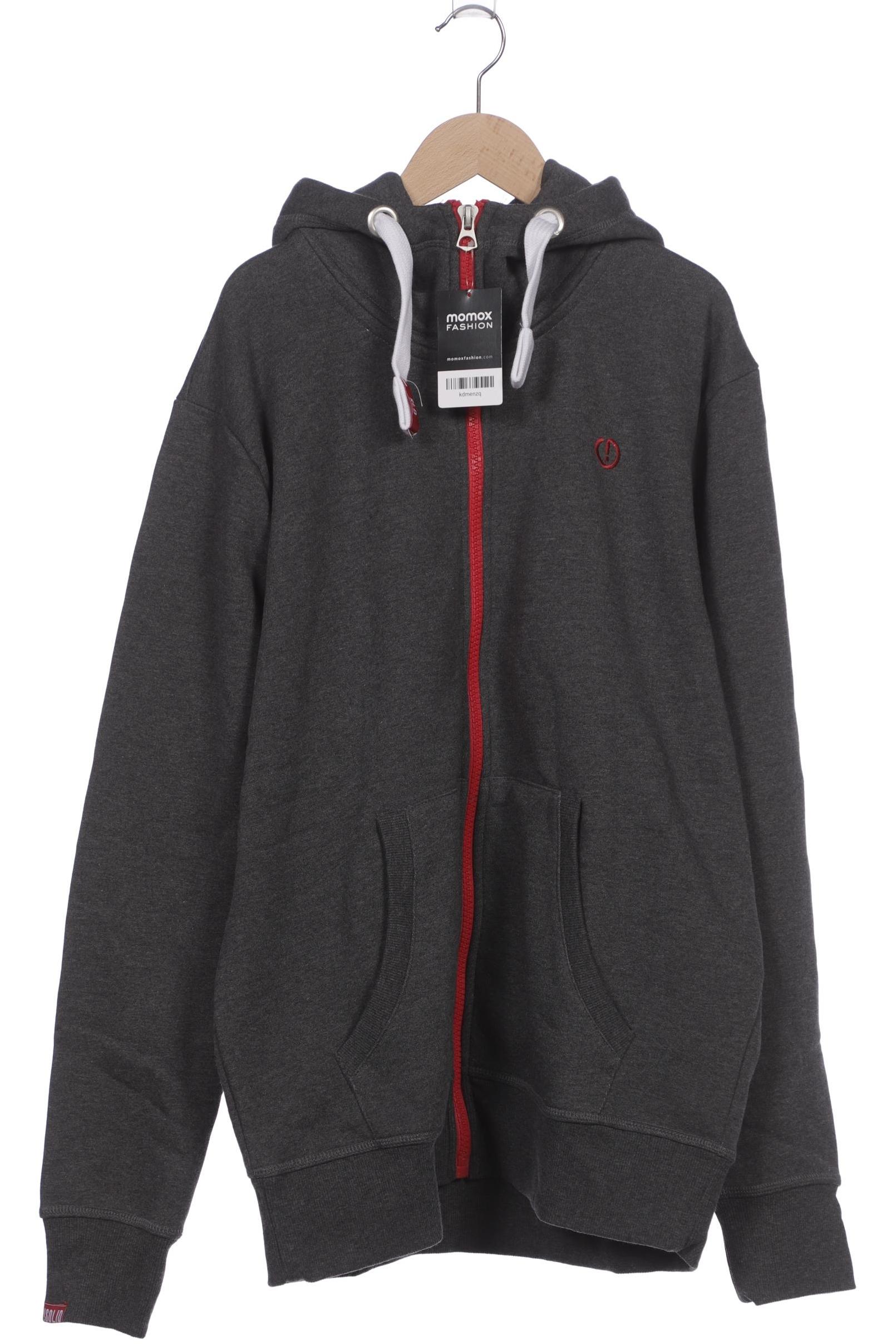 

Solid Herren Kapuzenpullover, grau, Gr. 54