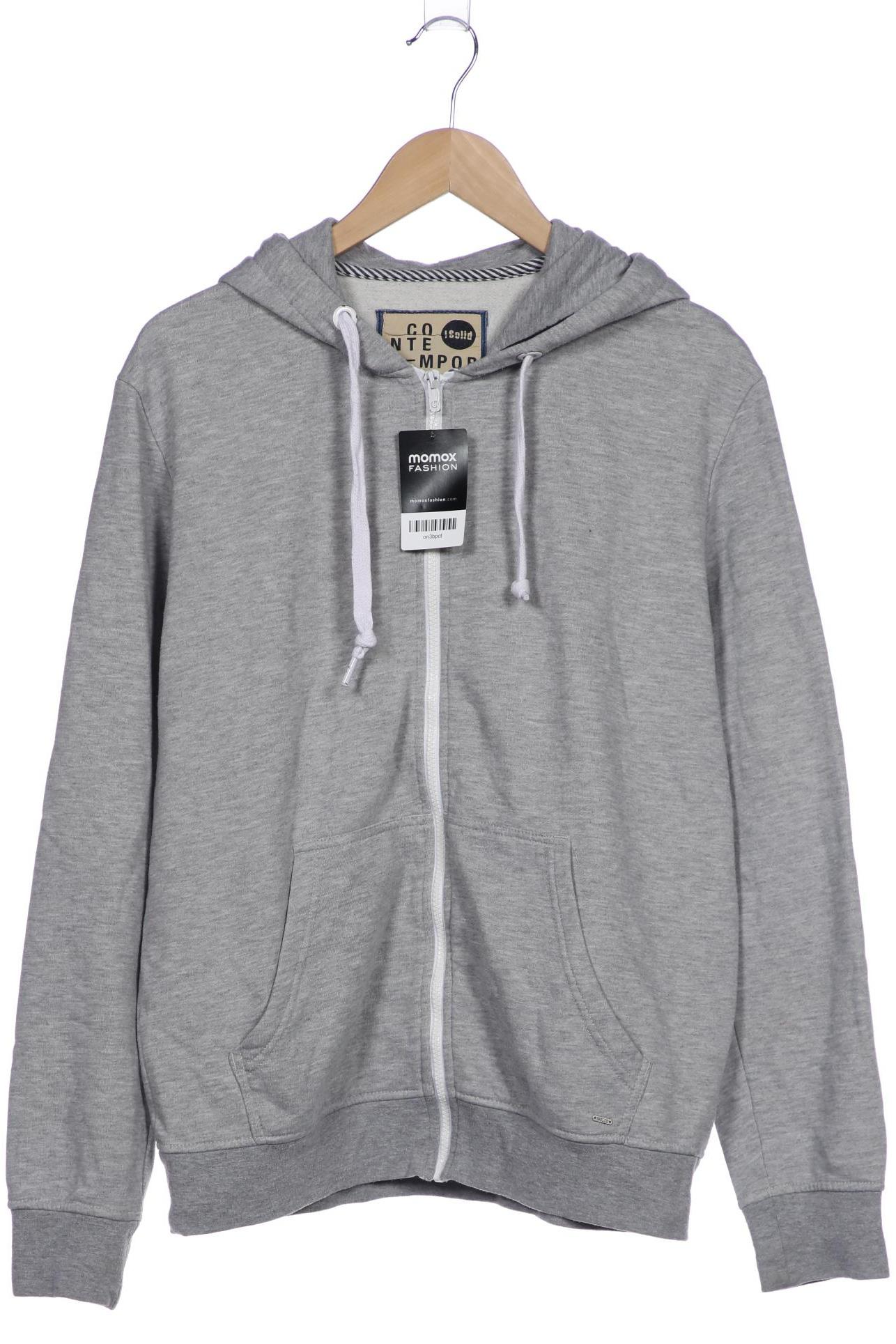 

Solid Herren Kapuzenpullover, grau, Gr. 52