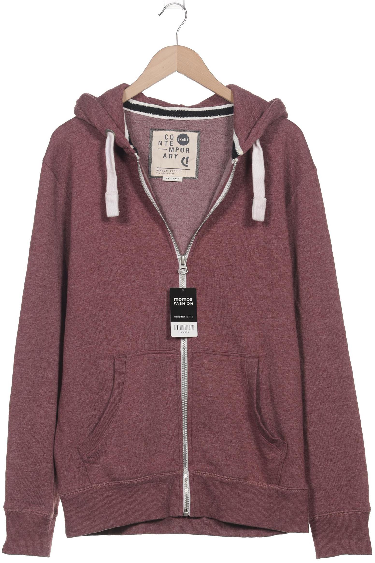 

Solid Herren Kapuzenpullover, bordeaux, Gr. 52