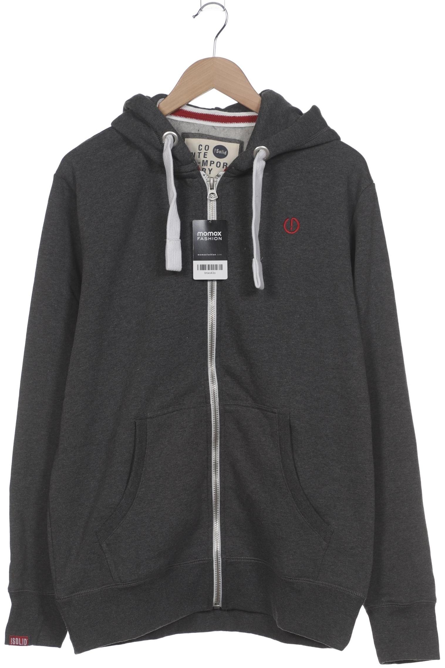

Solid Herren Kapuzenpullover, grau, Gr. 54