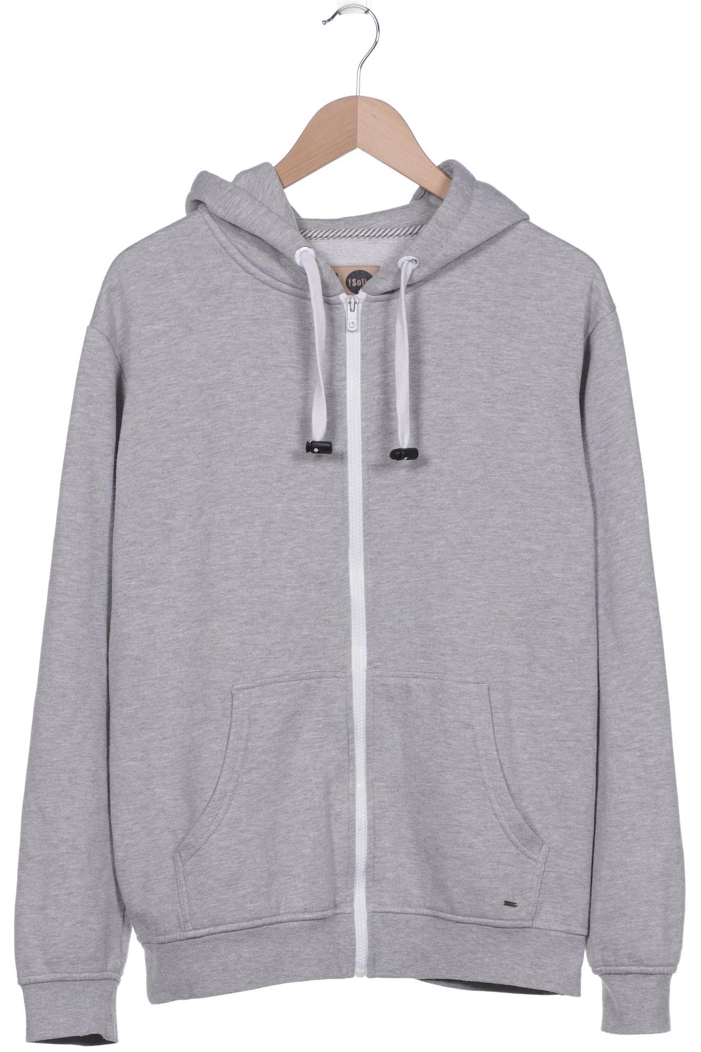 

Solid Herren Kapuzenpullover, grau