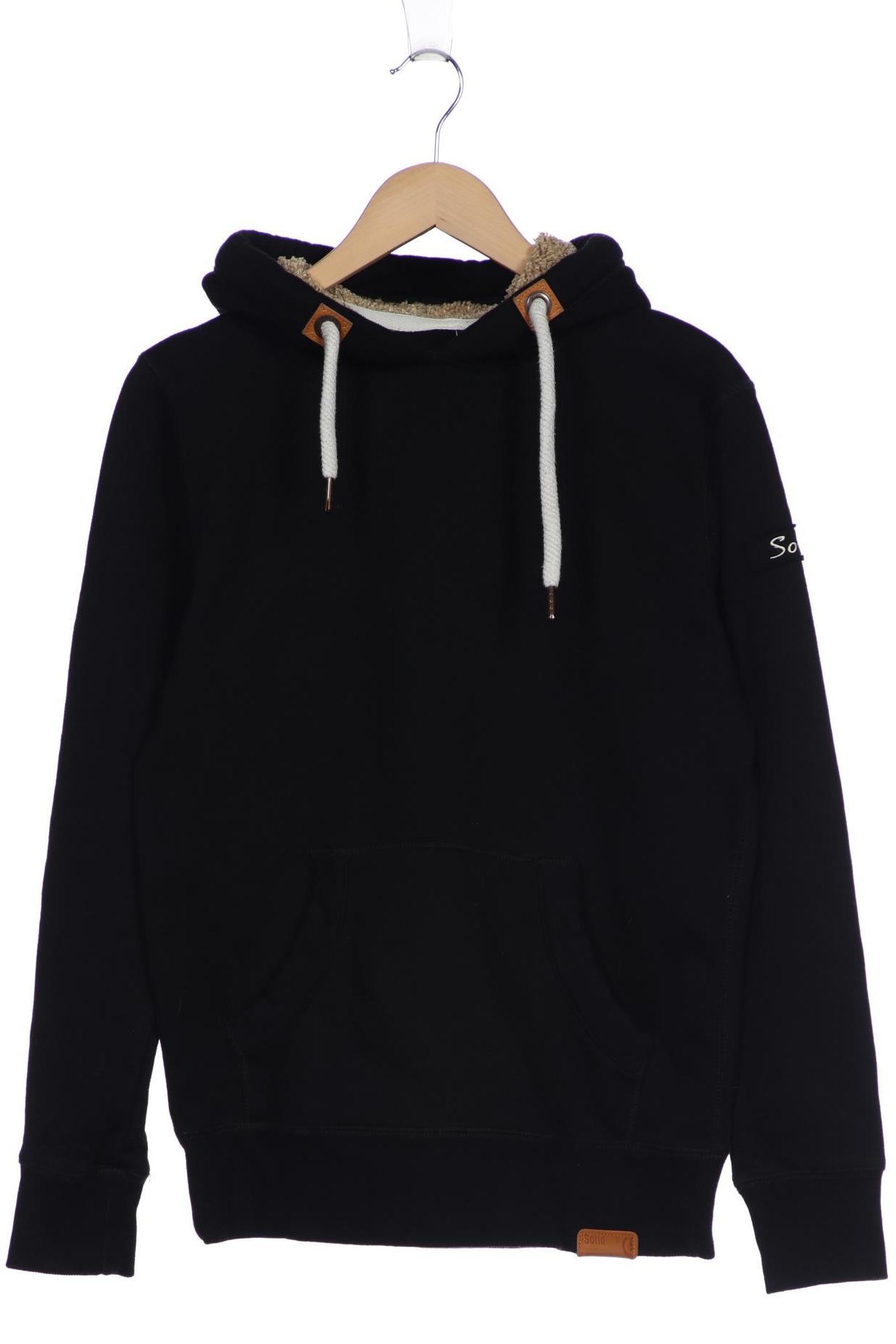 

Solid Herren Kapuzenpullover, schwarz