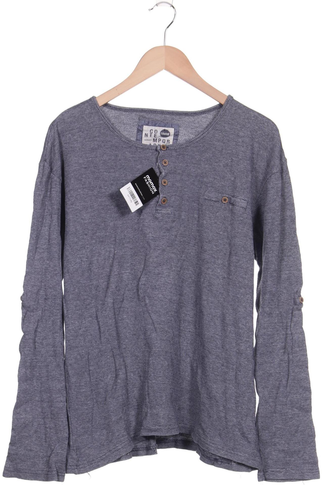 

Solid Herren Langarmshirt, blau
