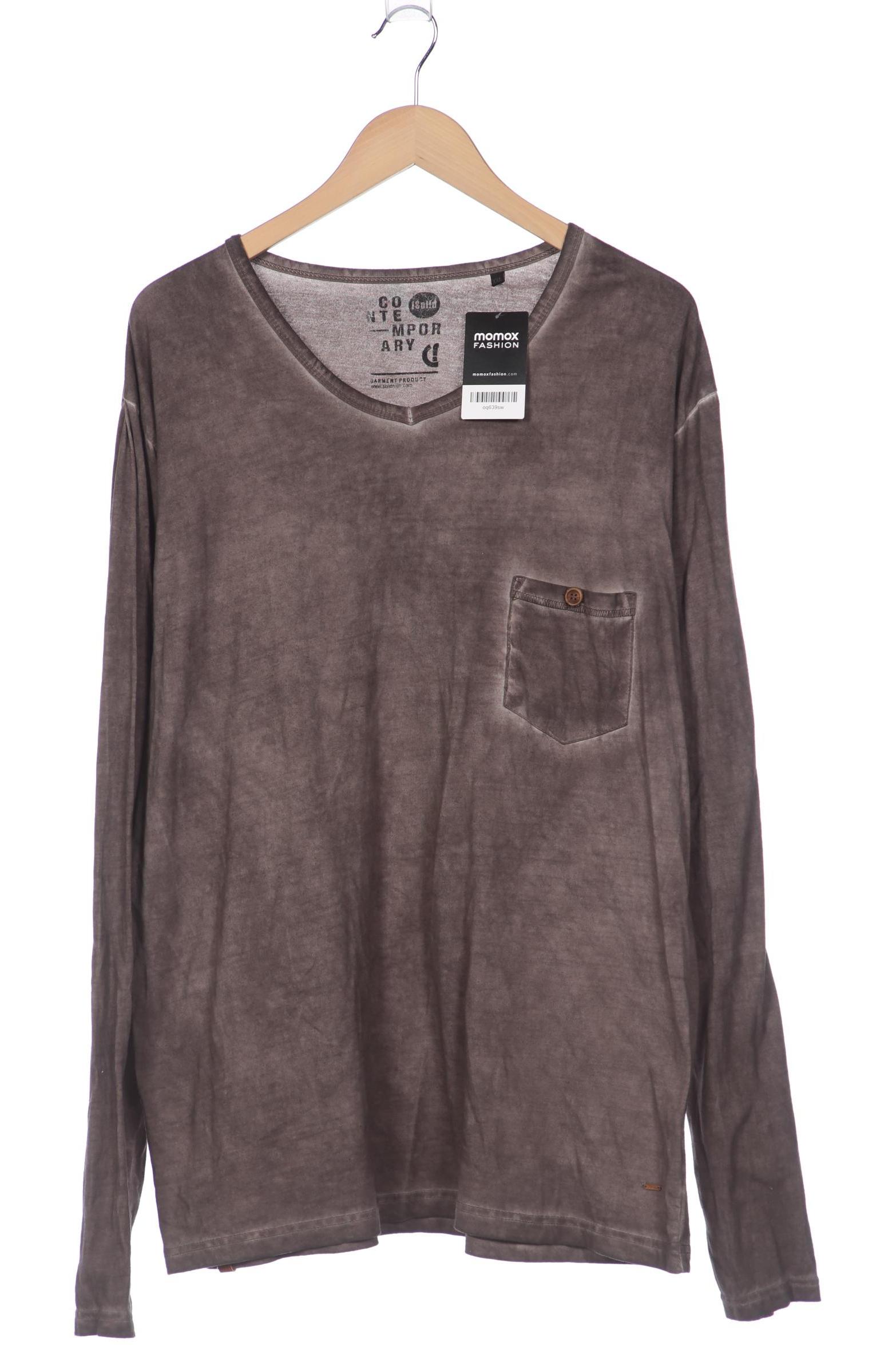 

Solid Herren Langarmshirt, braun