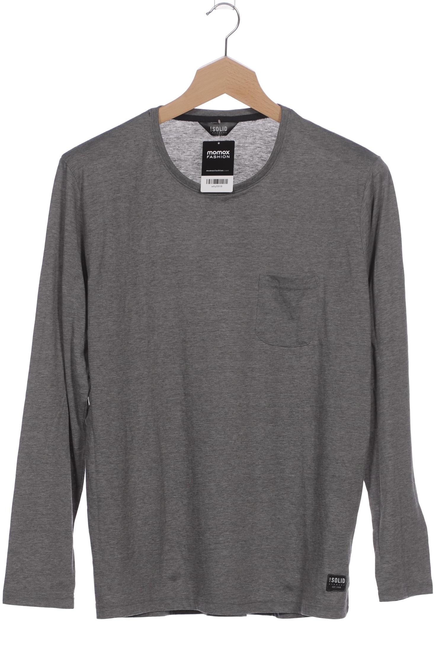 

Solid Herren Langarmshirt, grau, Gr. 56