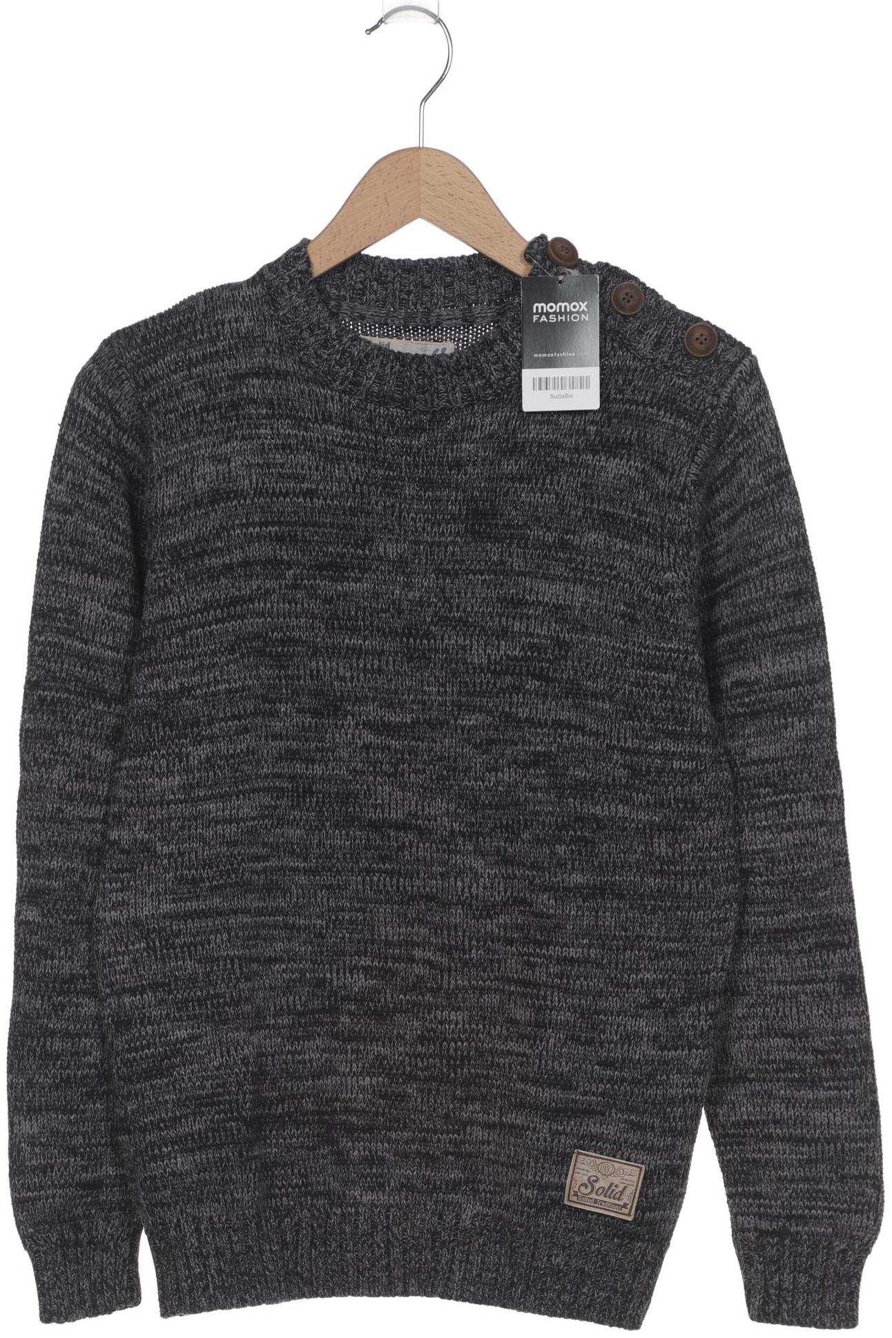 

Solid Herren Pullover, schwarz, Gr. 48