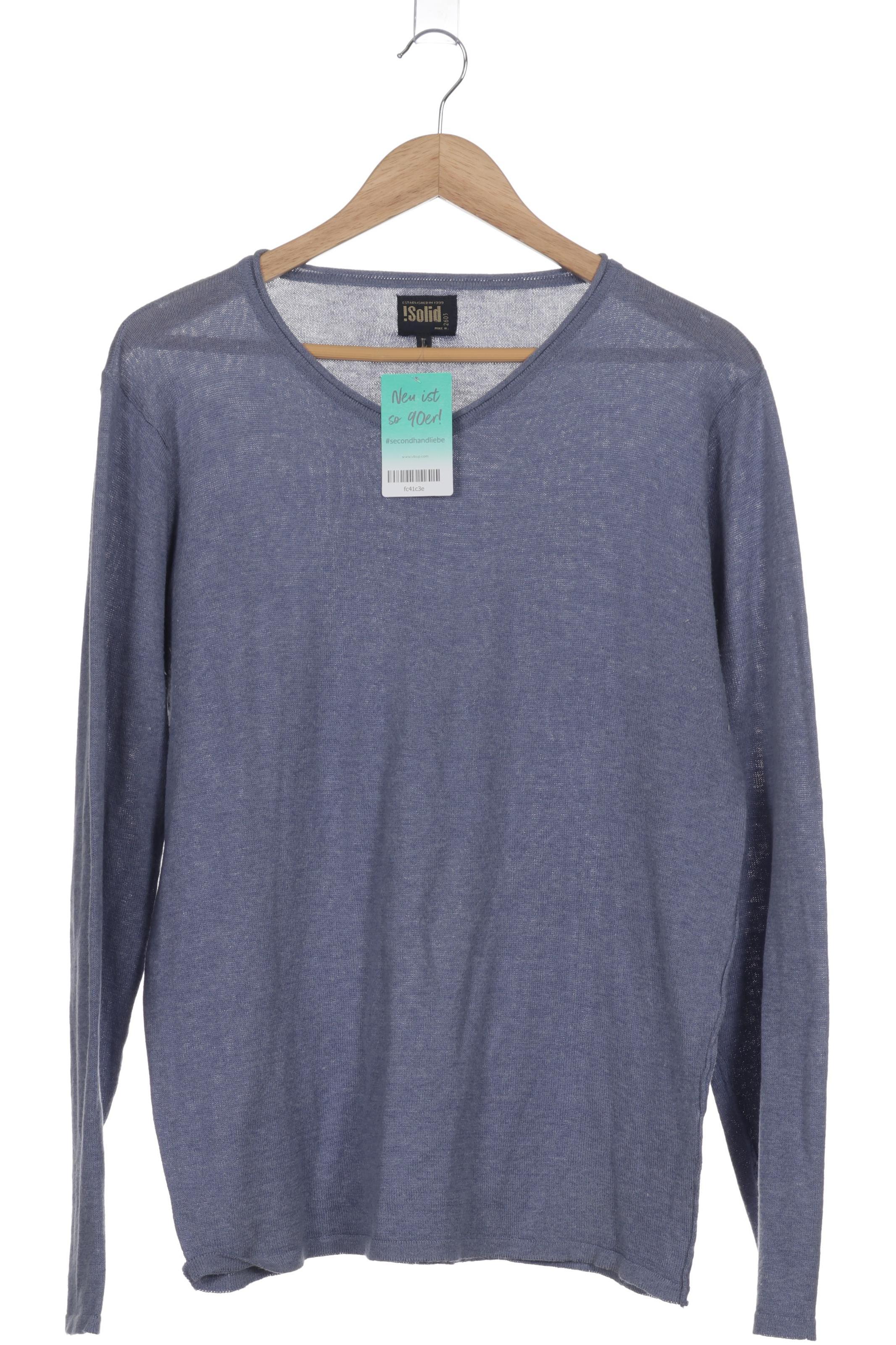 

Solid Herren Pullover, blau, Gr. 52