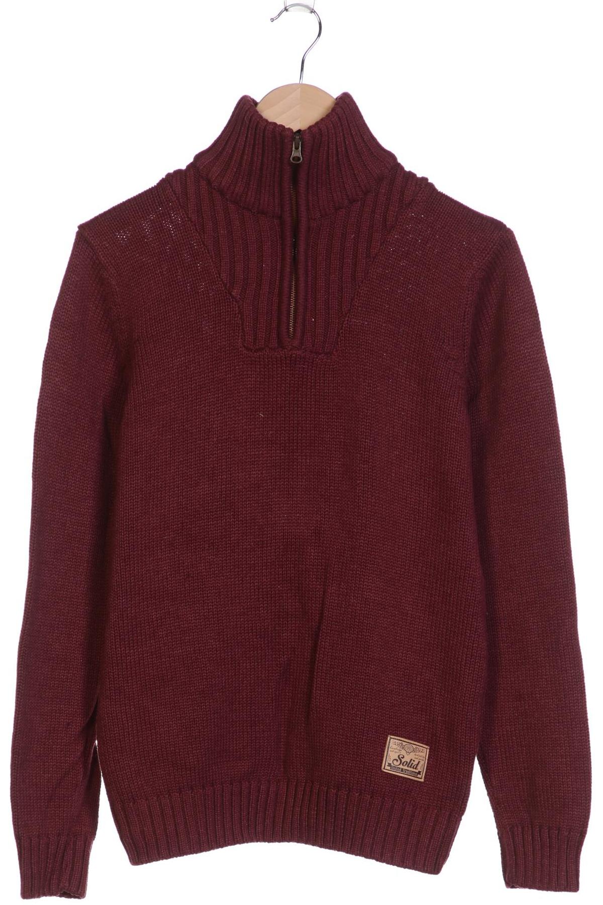 

Solid Herren Pullover, bordeaux, Gr. 52