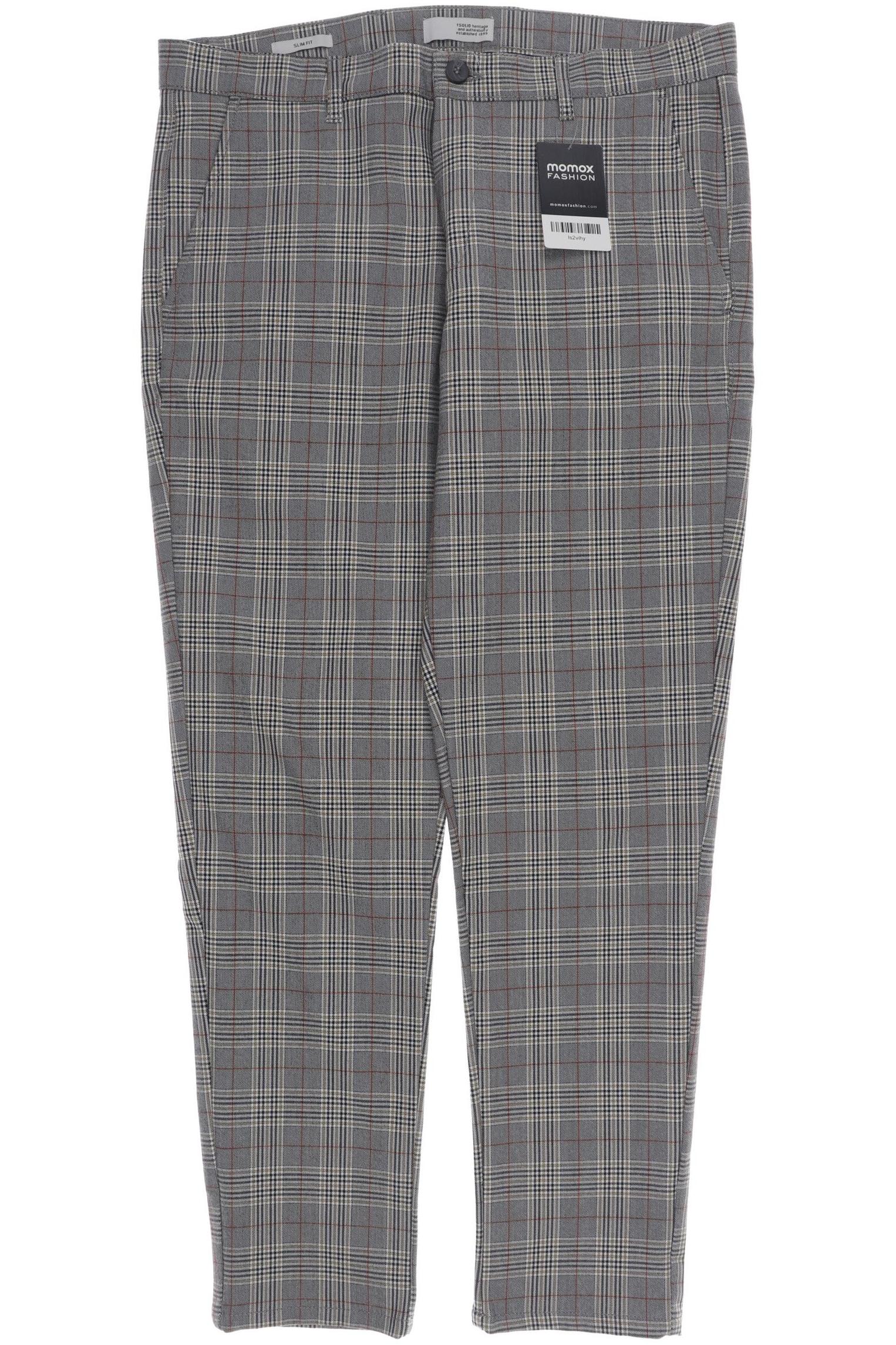 

Solid Herren Stoffhose, grau, Gr. 52