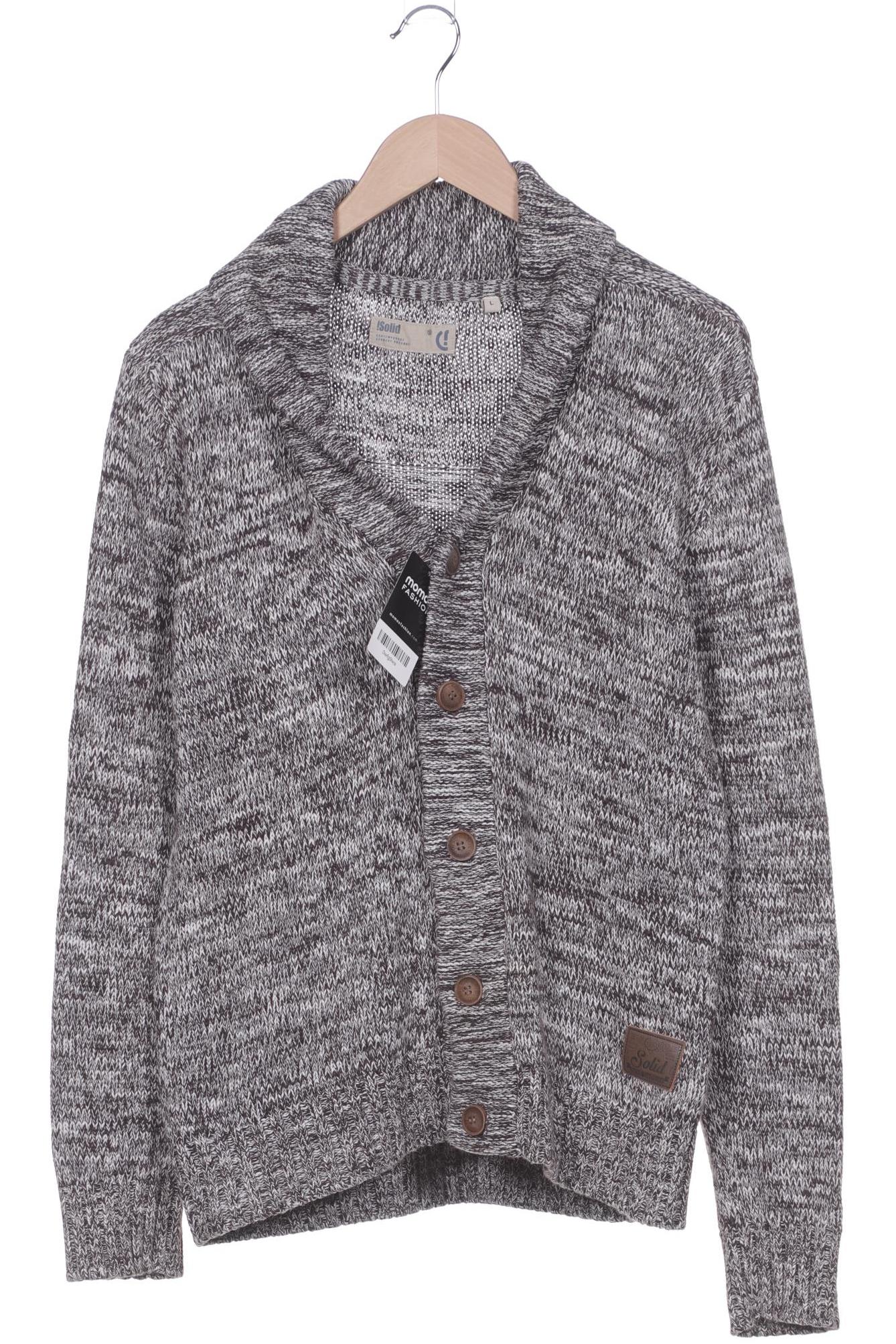 

Solid Herren Strickjacke, grau, Gr. 52