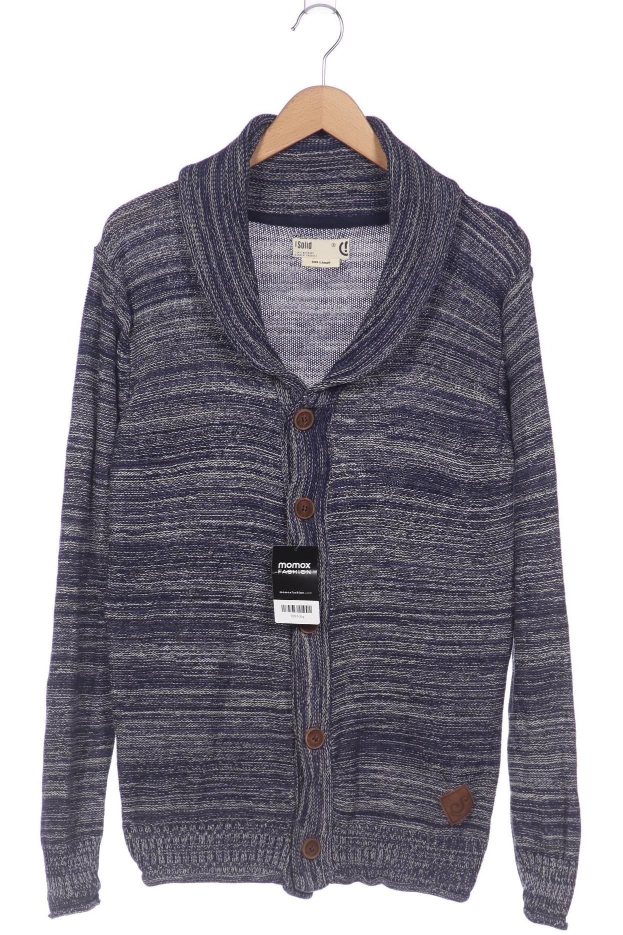 

Solid Herren Strickjacke, blau, Gr. 52