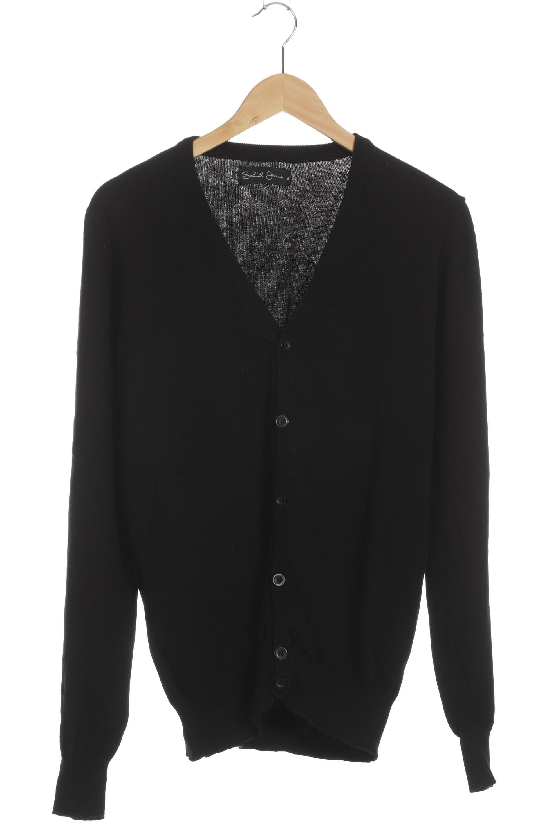 Thumbnail - Solid Herren Strickjacke, schwarz, Gr.