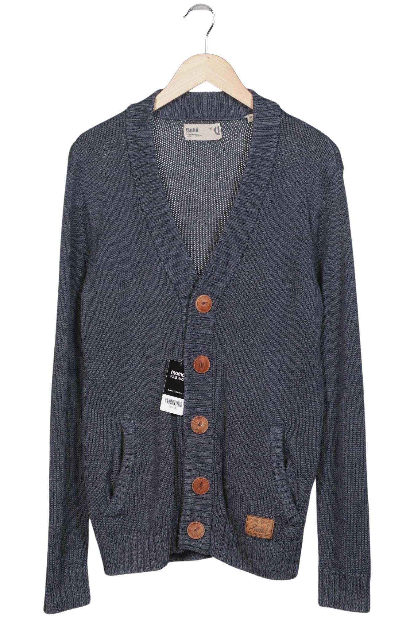 Thumbnail - Solid Herren Strickjacke, blau, Gr. 48