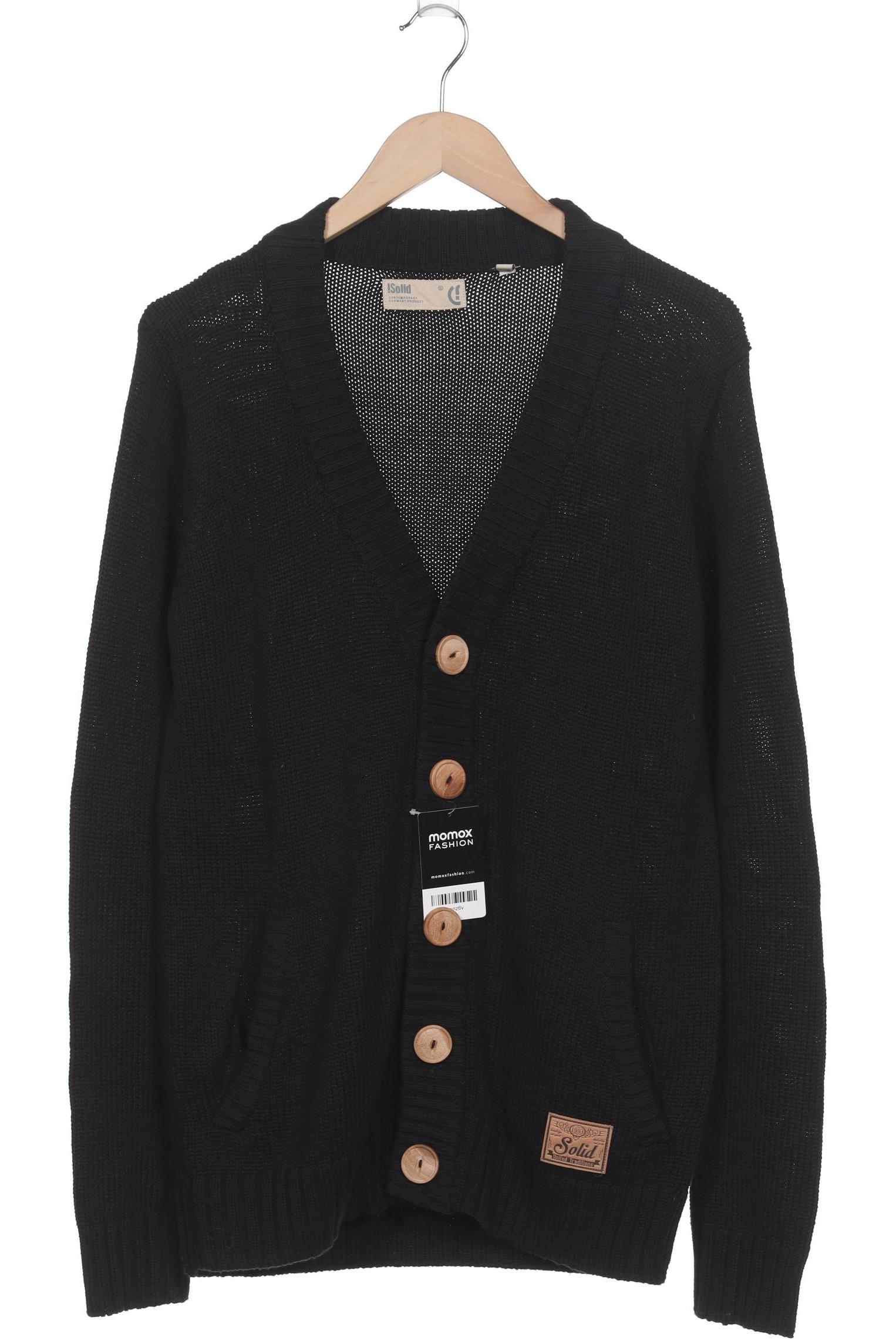 

Solid Herren Strickjacke, schwarz, Gr. 52