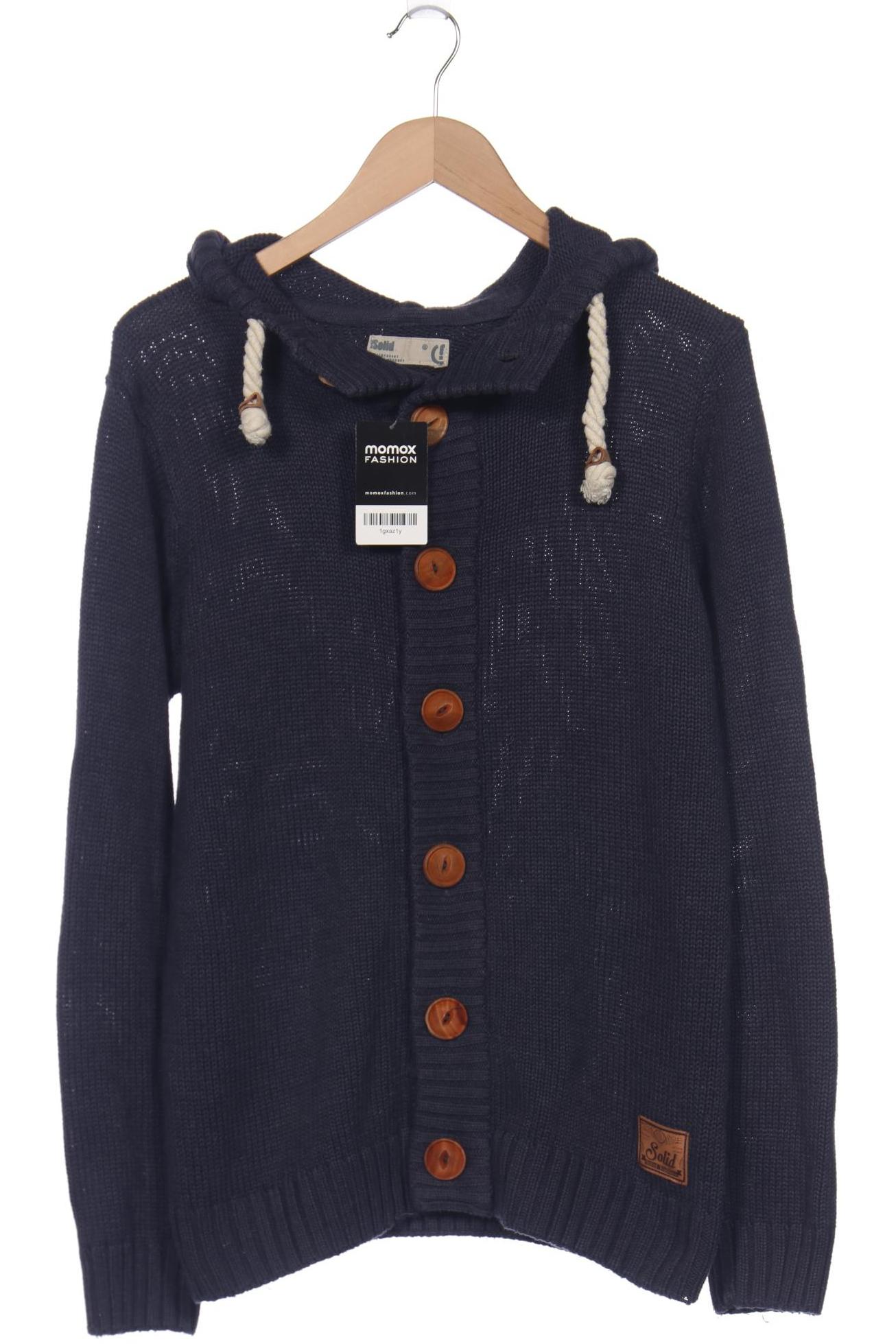 

Solid Herren Strickjacke, blau, Gr. 48