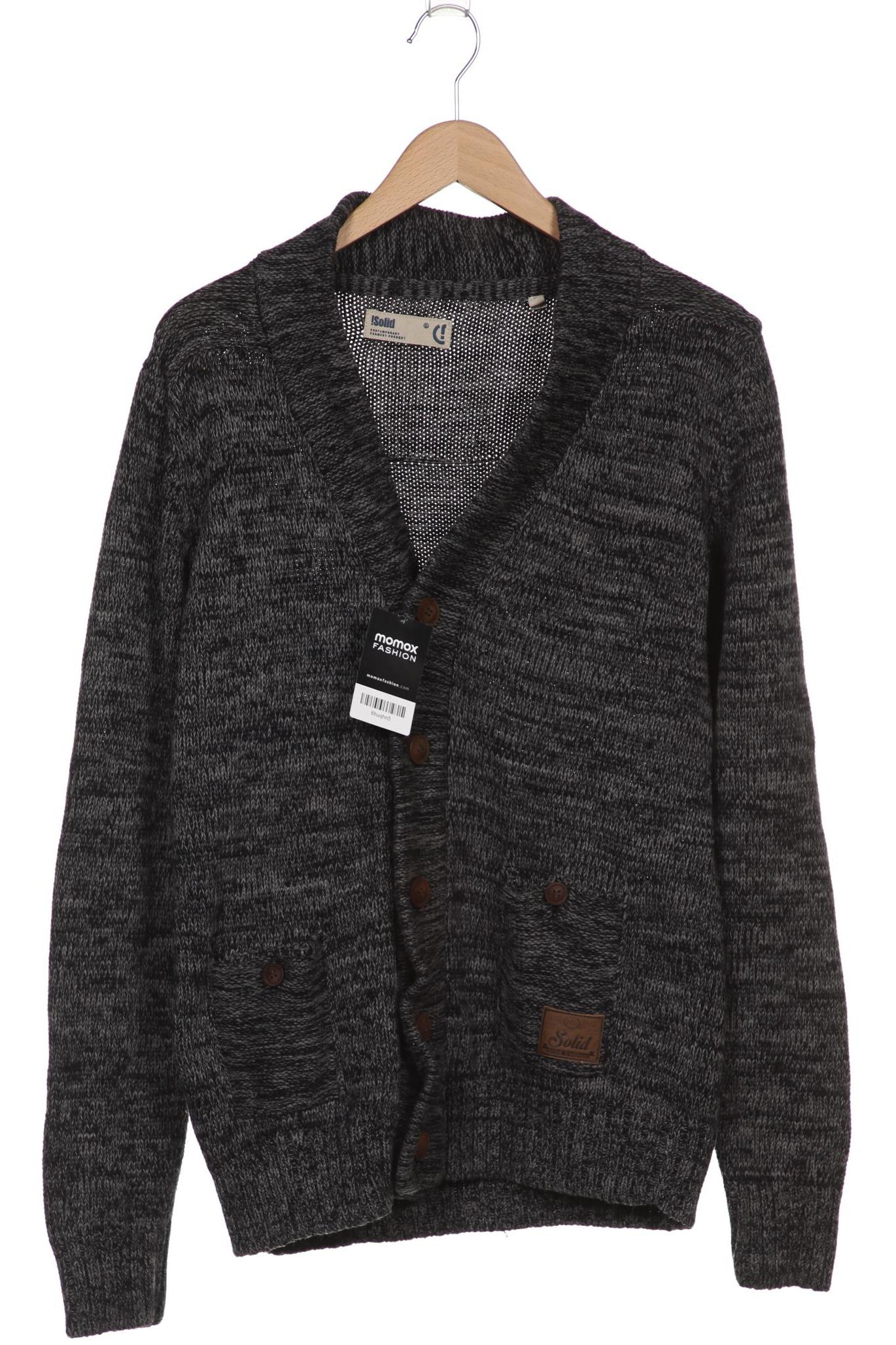 

Solid Herren Strickjacke, grau