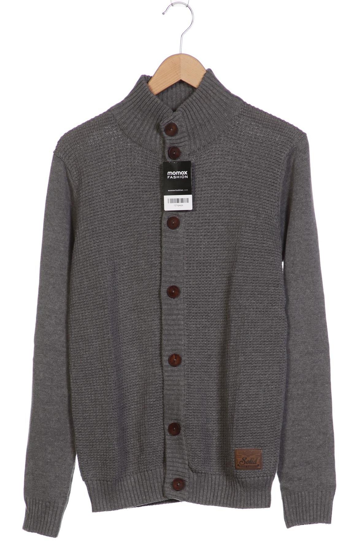 

Solid Herren Strickjacke, grau