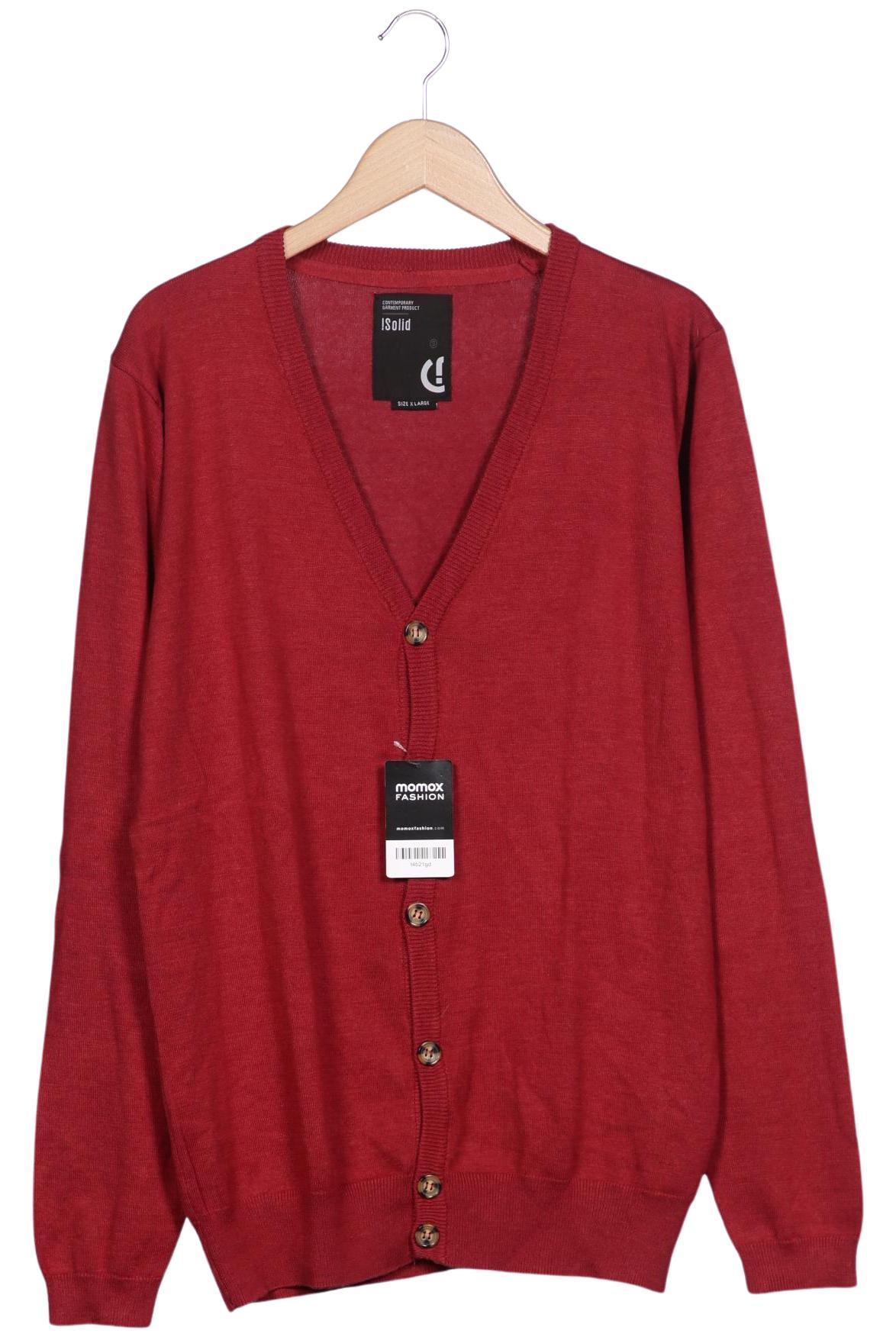 

Solid Herren Strickjacke, rot, Gr. 54