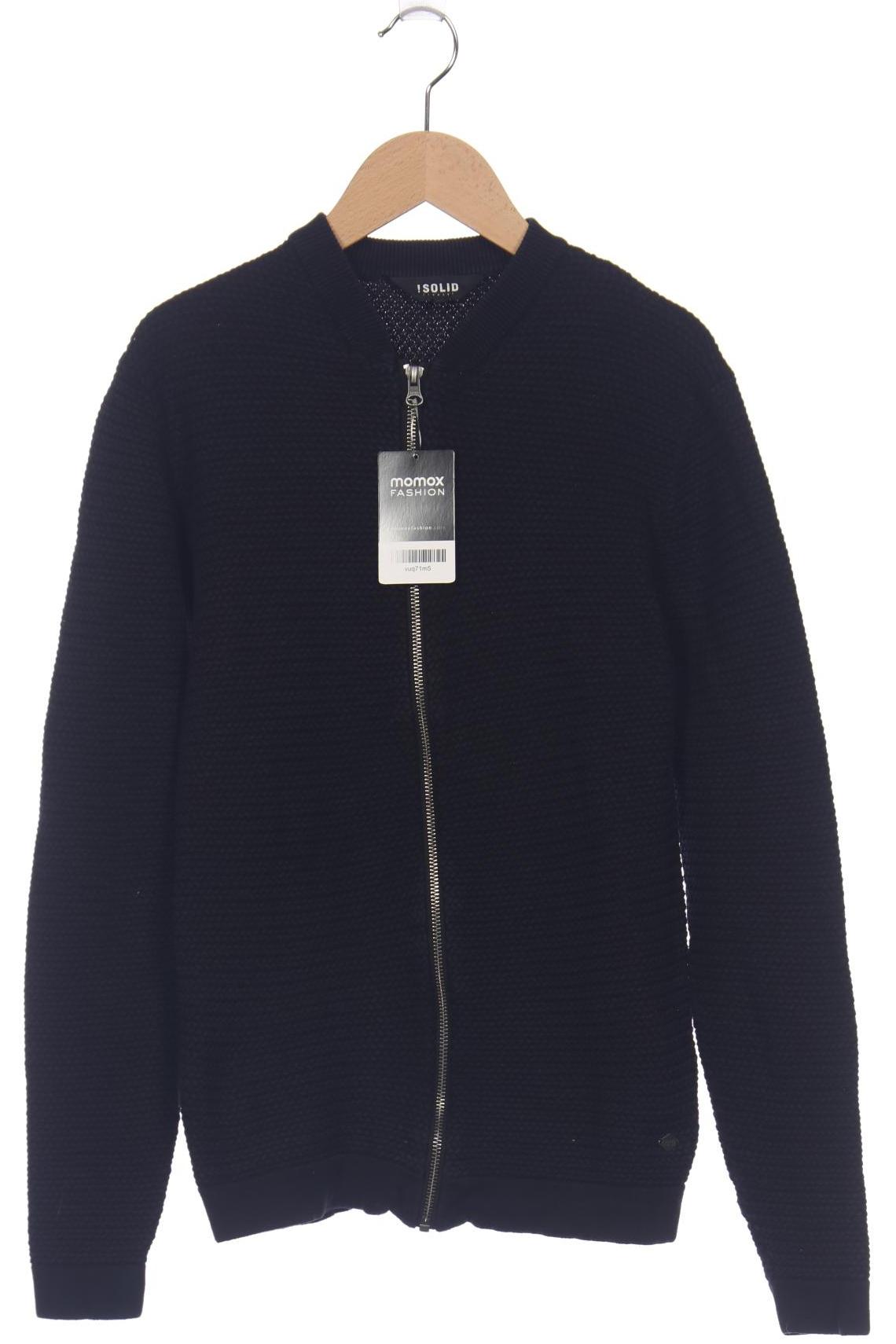 

Solid Herren Strickjacke, schwarz, Gr. 44