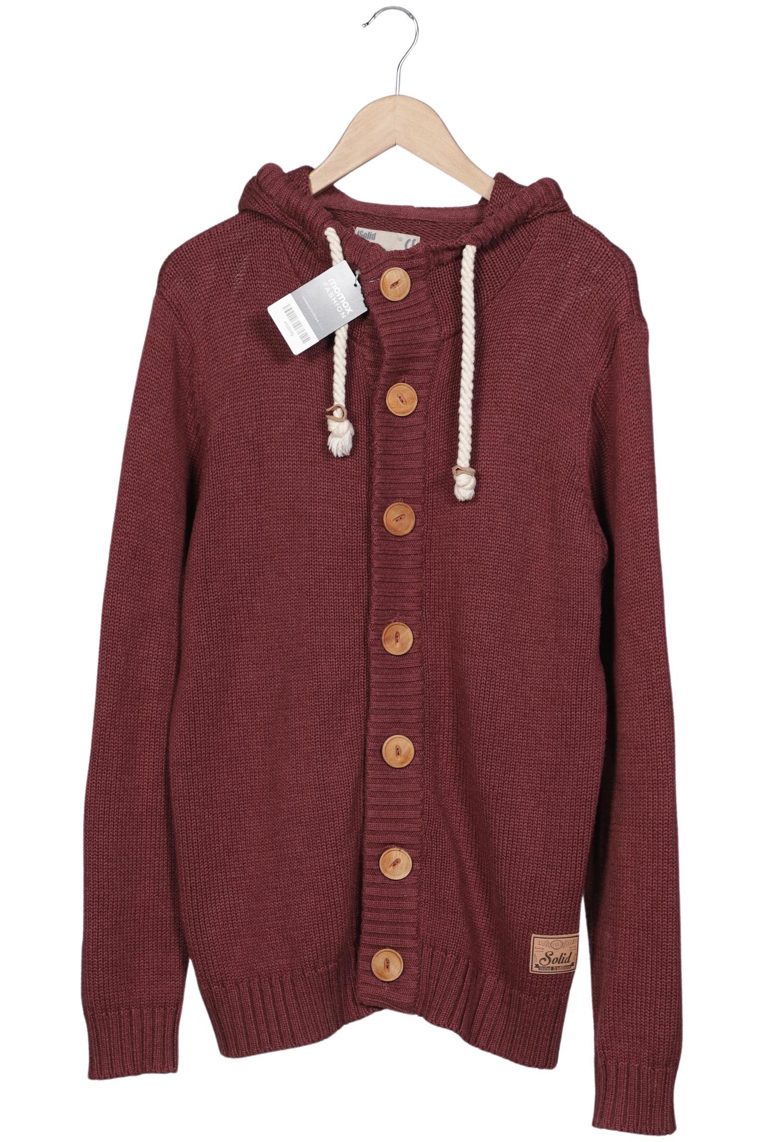 

Solid Herren Strickjacke, bordeaux, Gr. 54