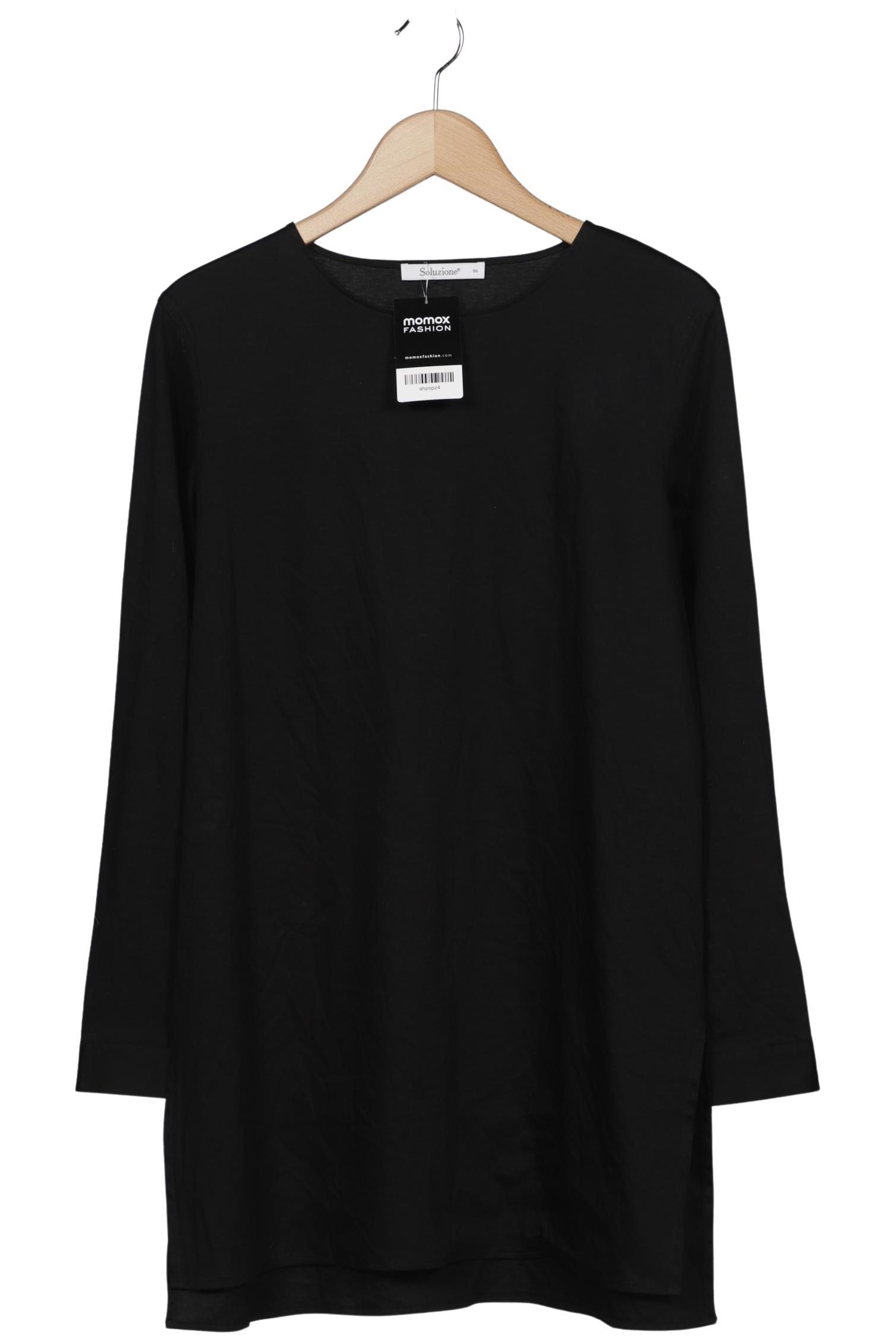 

Soluzione Damen Langarmshirt, schwarz, Gr. 36