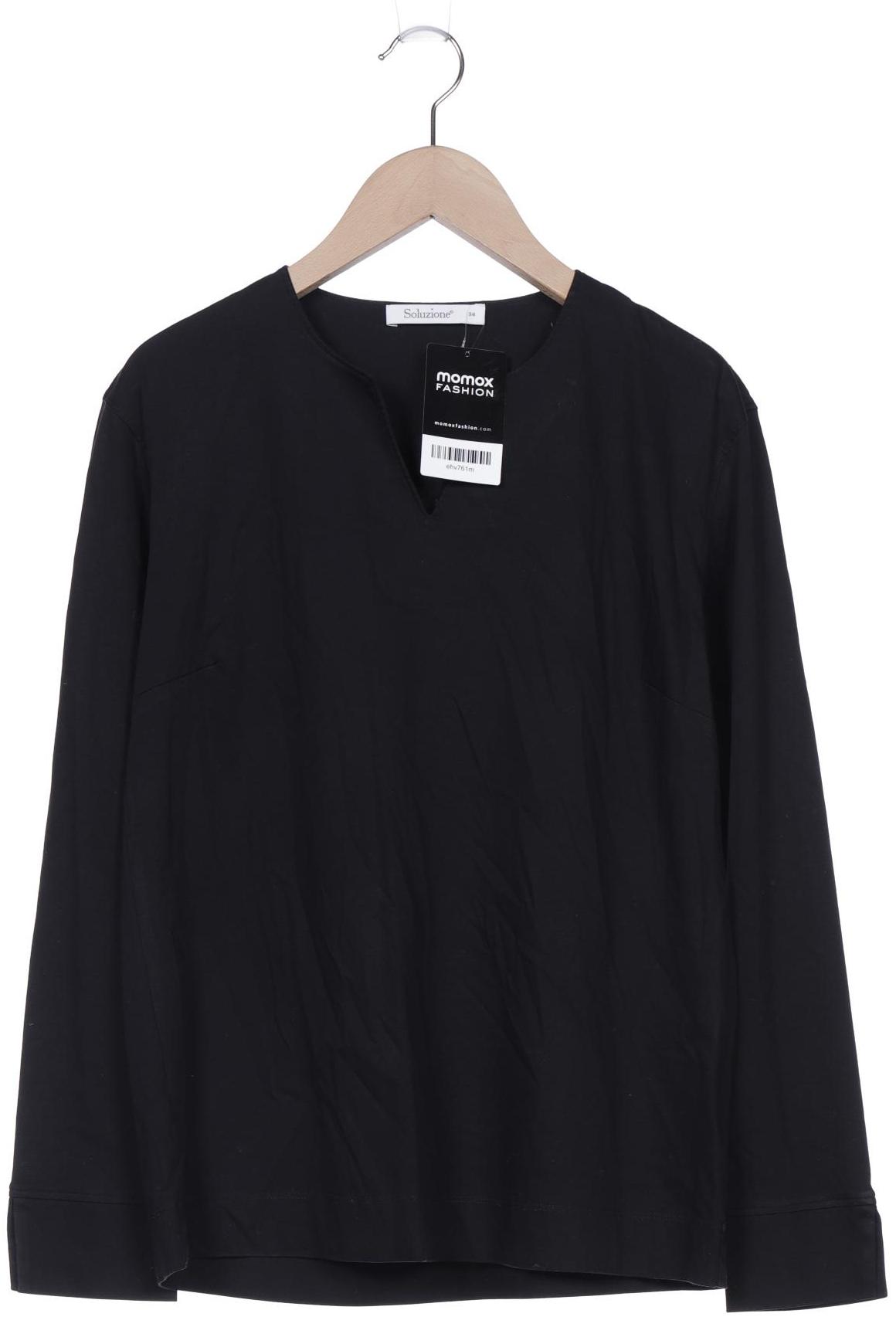 

Soluzione Damen Langarmshirt, schwarz, Gr. 34