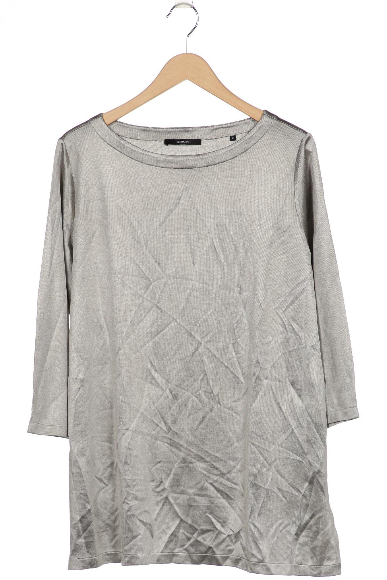 

someday. Damen Langarmshirt, silber, Gr. 42