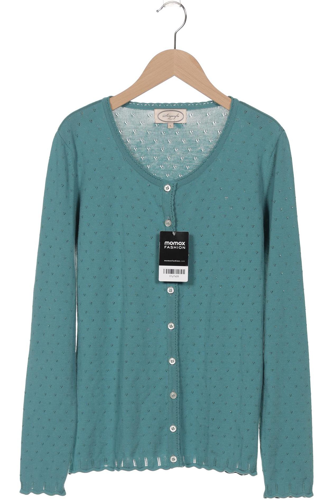 

Sorgenfri Sylt Damen Strickjacke, türkis, Gr. 42