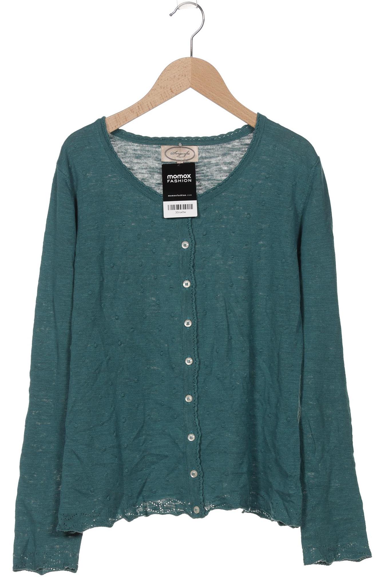 

Sorgenfri Sylt Damen Strickjacke, türkis, Gr. 38