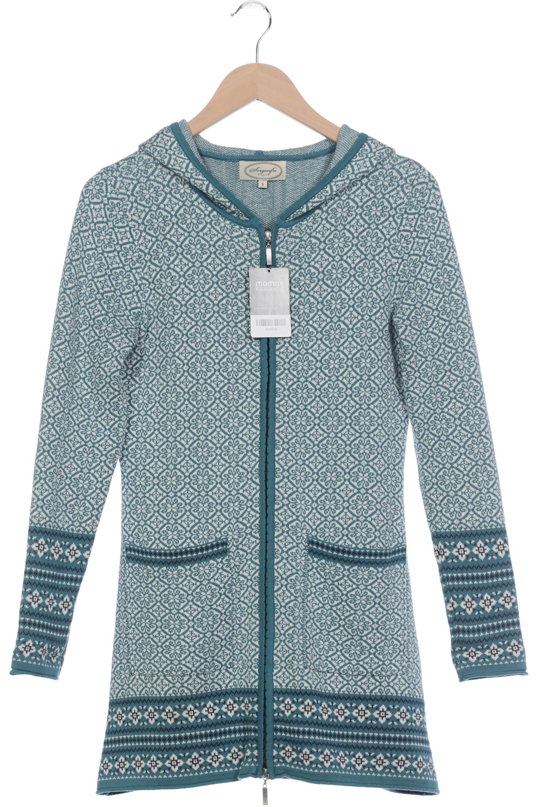 

Sorgenfri Sylt Damen Strickjacke, türkis, Gr. 36