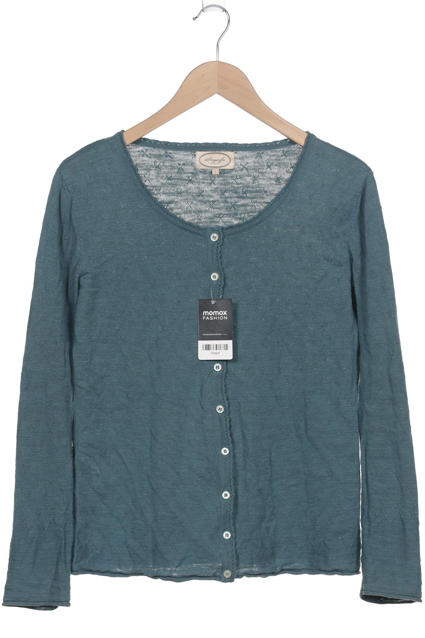 

Sorgenfri Sylt Damen Strickjacke, türkis, Gr. 42