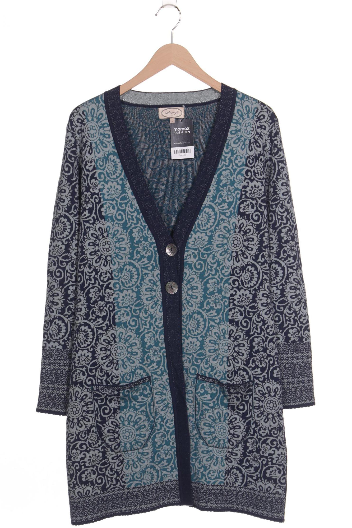 

Sorgenfri Sylt Damen Strickjacke, türkis, Gr. 42