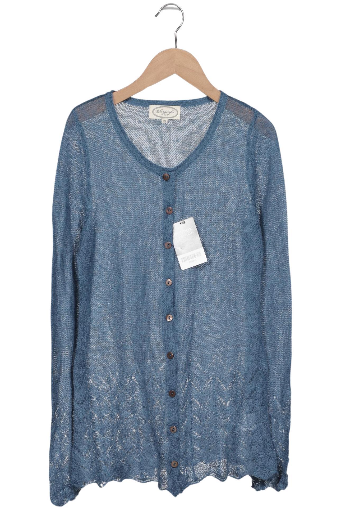 

Sorgenfri Sylt Damen Strickjacke, blau, Gr. 34